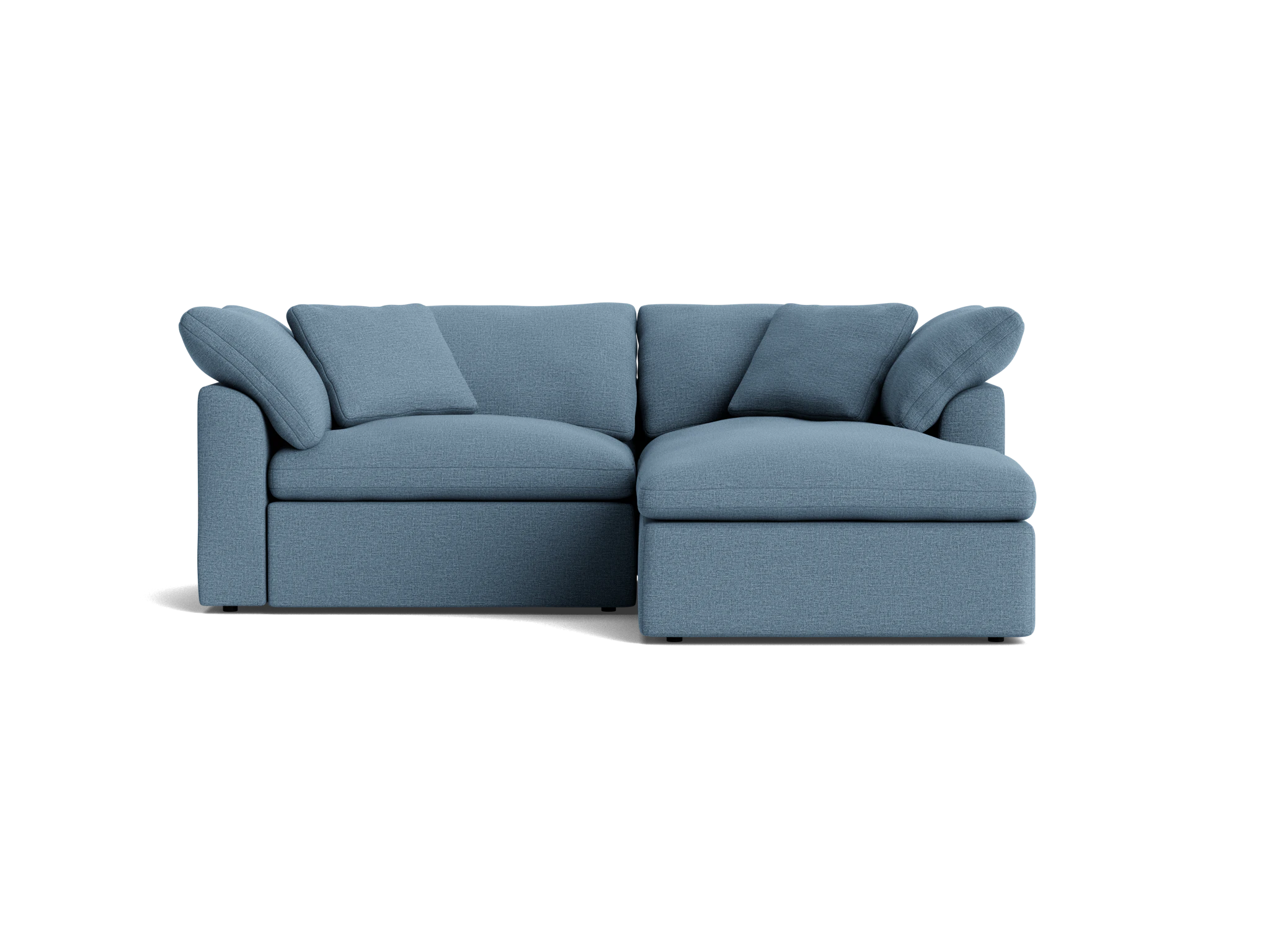 bryant modular compact double chaise sectional milo french blue