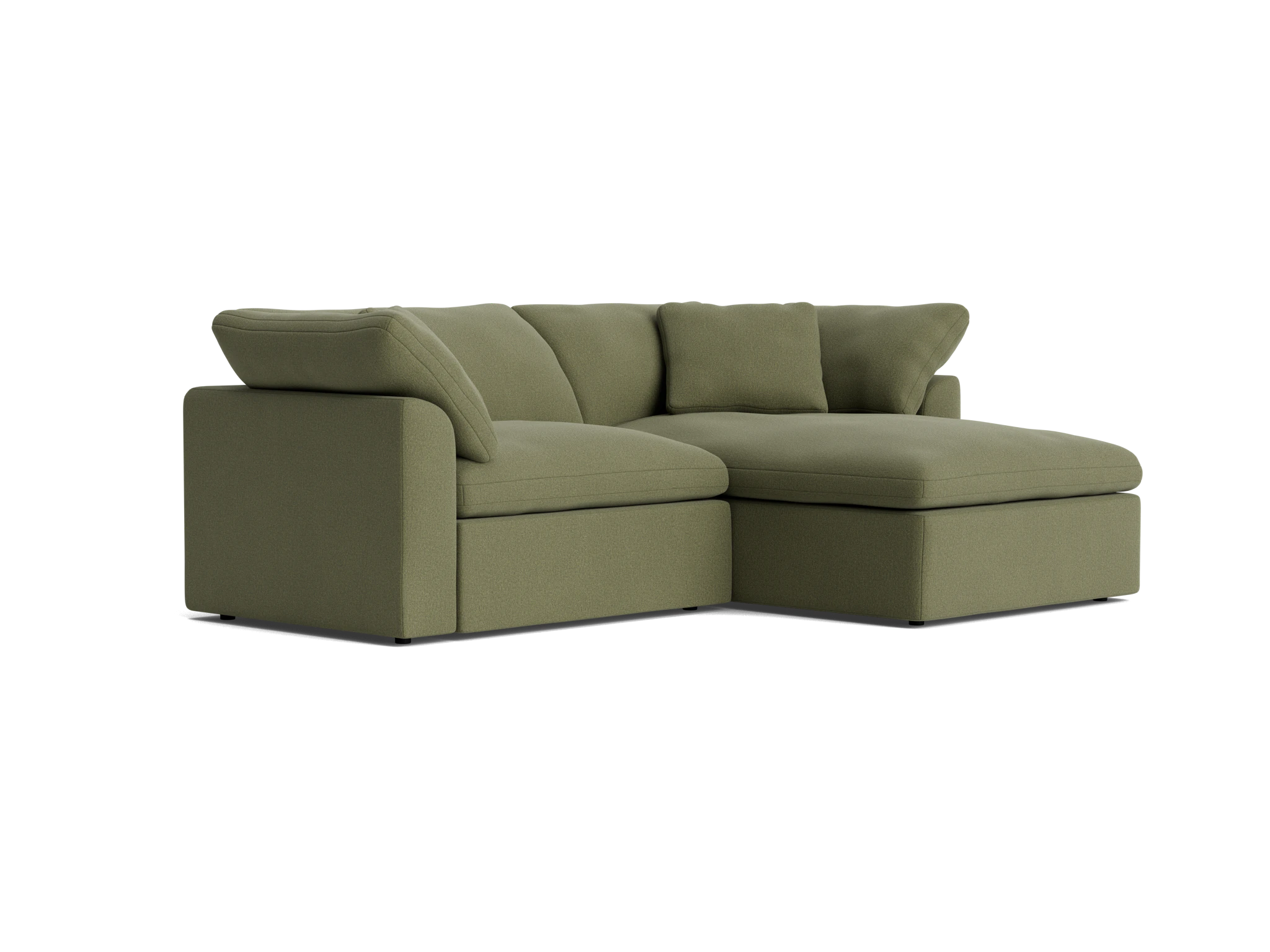 bryant modular compact double chaise sectional faithful olive