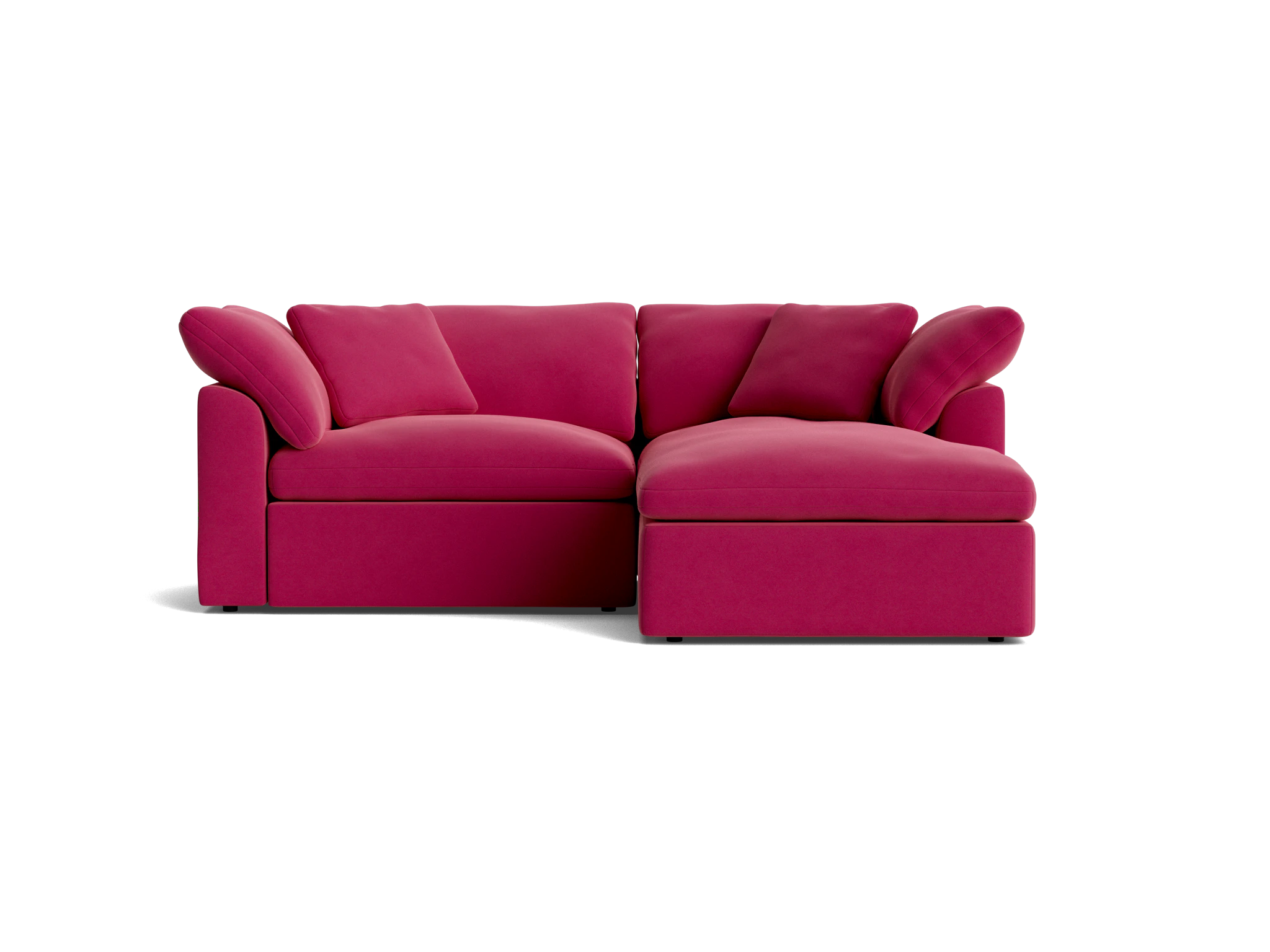 bryant modular compact double chaise sectional royale berry