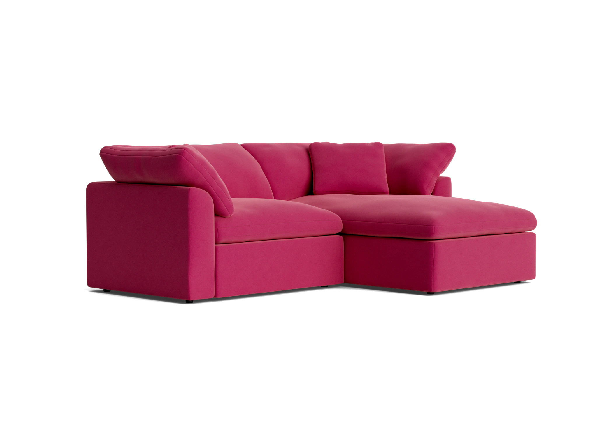 bryant modular compact double chaise sectional royale berry