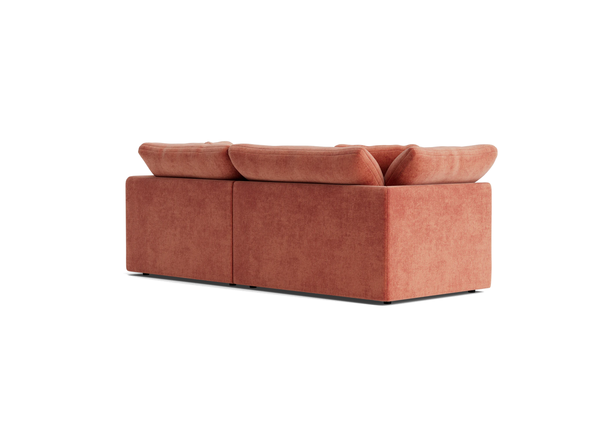 bryant modular compact double chaise sectional plush terra rose
