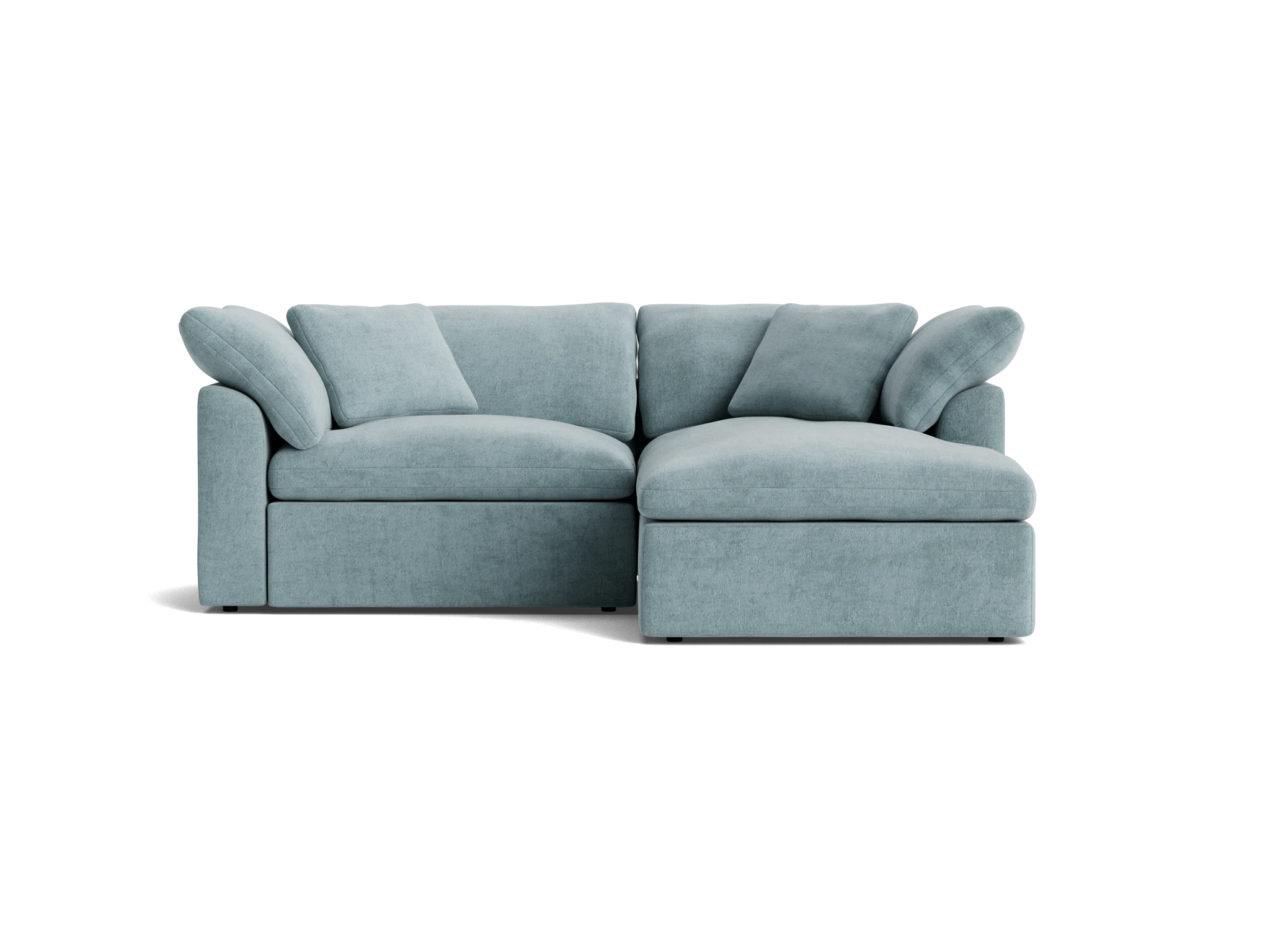 bryant modular compact double chaise sectional plush mist