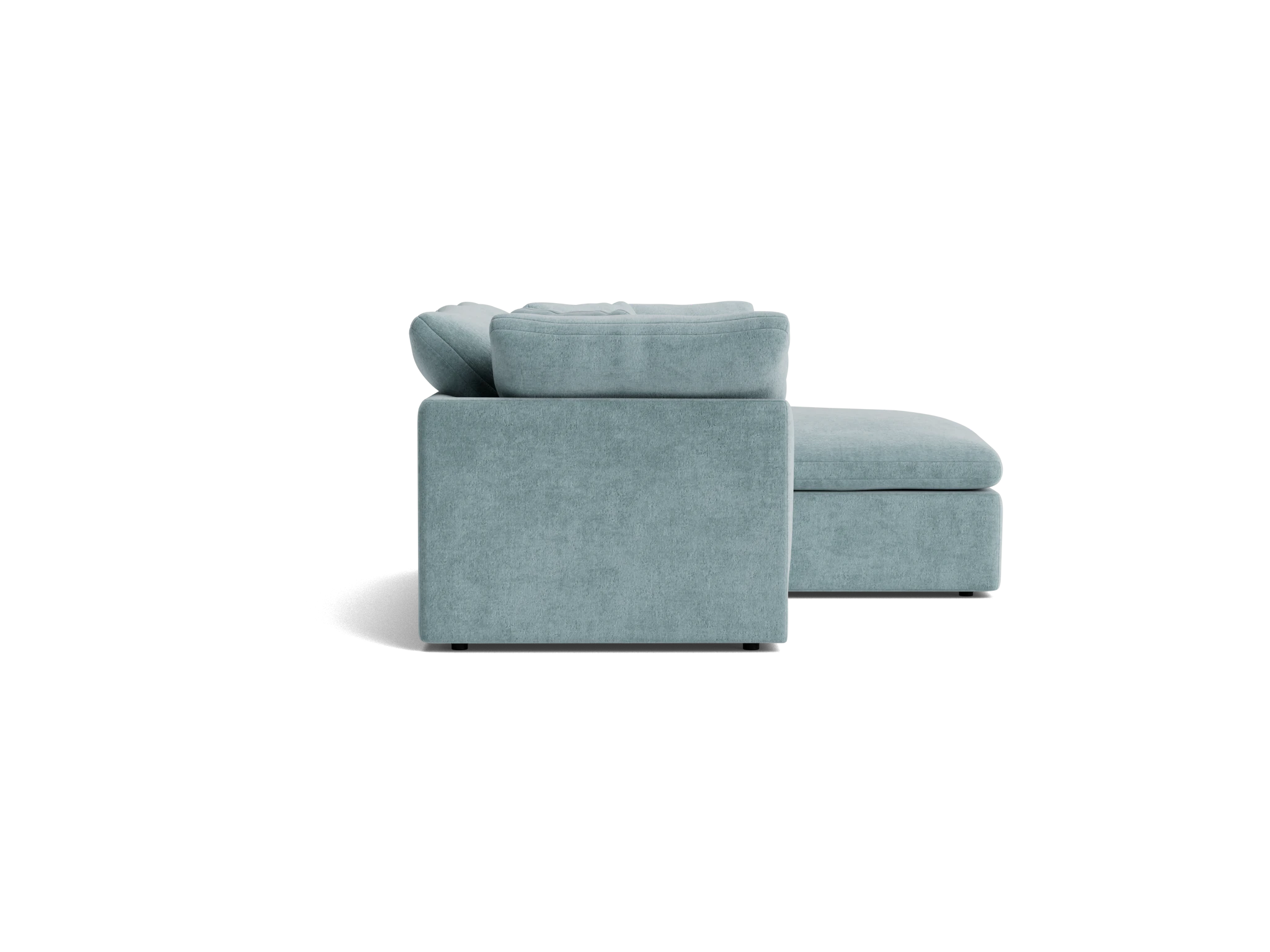 bryant modular compact double chaise sectional plush mist