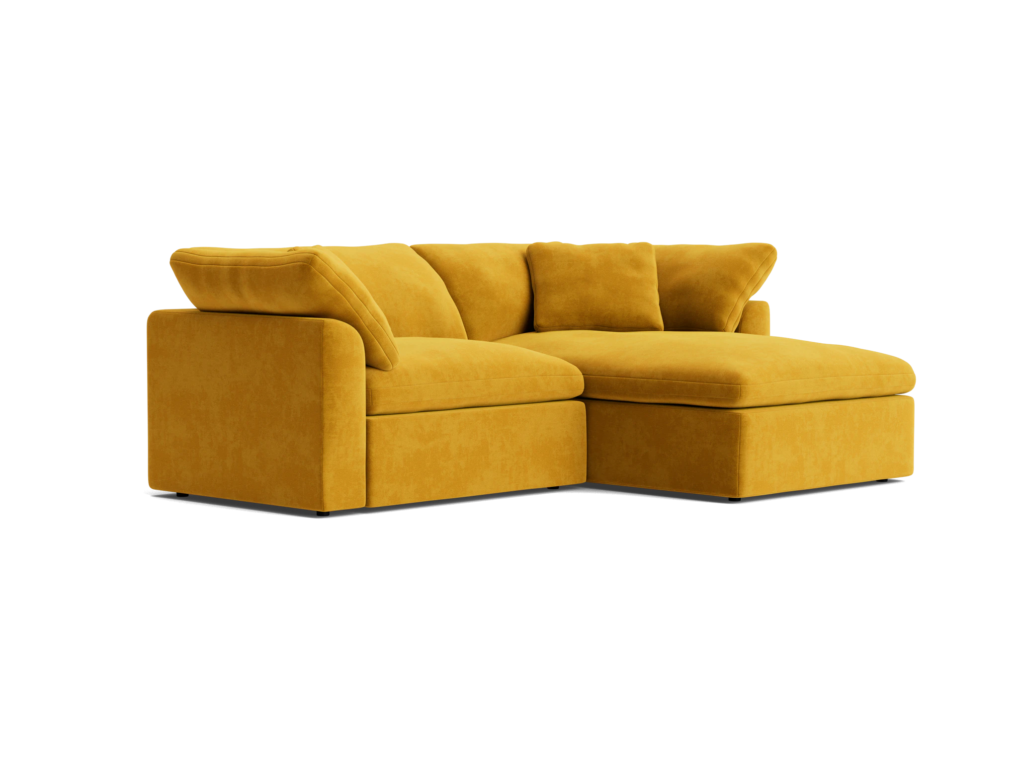 bryant modular compact double chaise sectional harper amber gold
