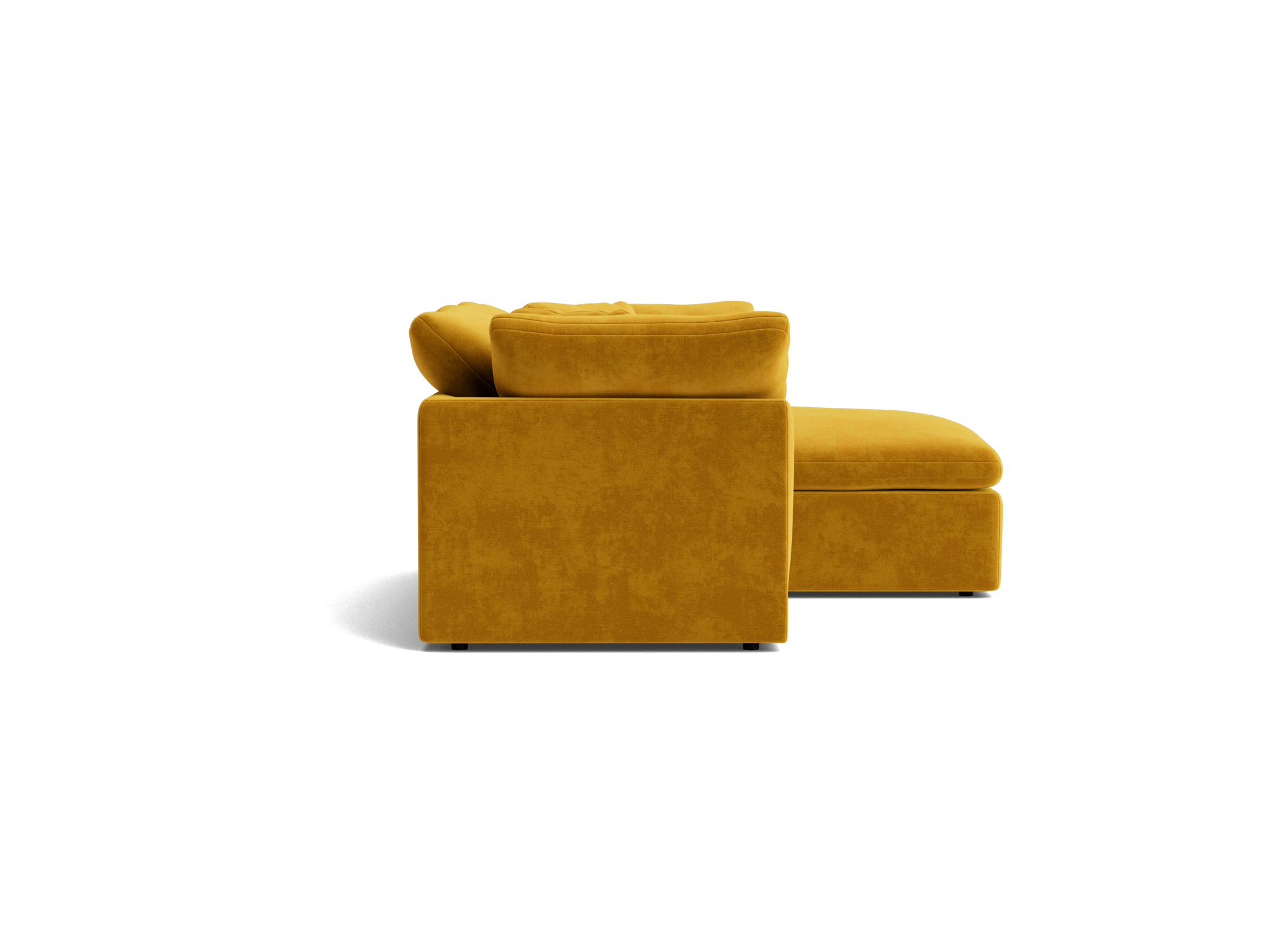 bryant modular compact double chaise sectional harper amber gold
