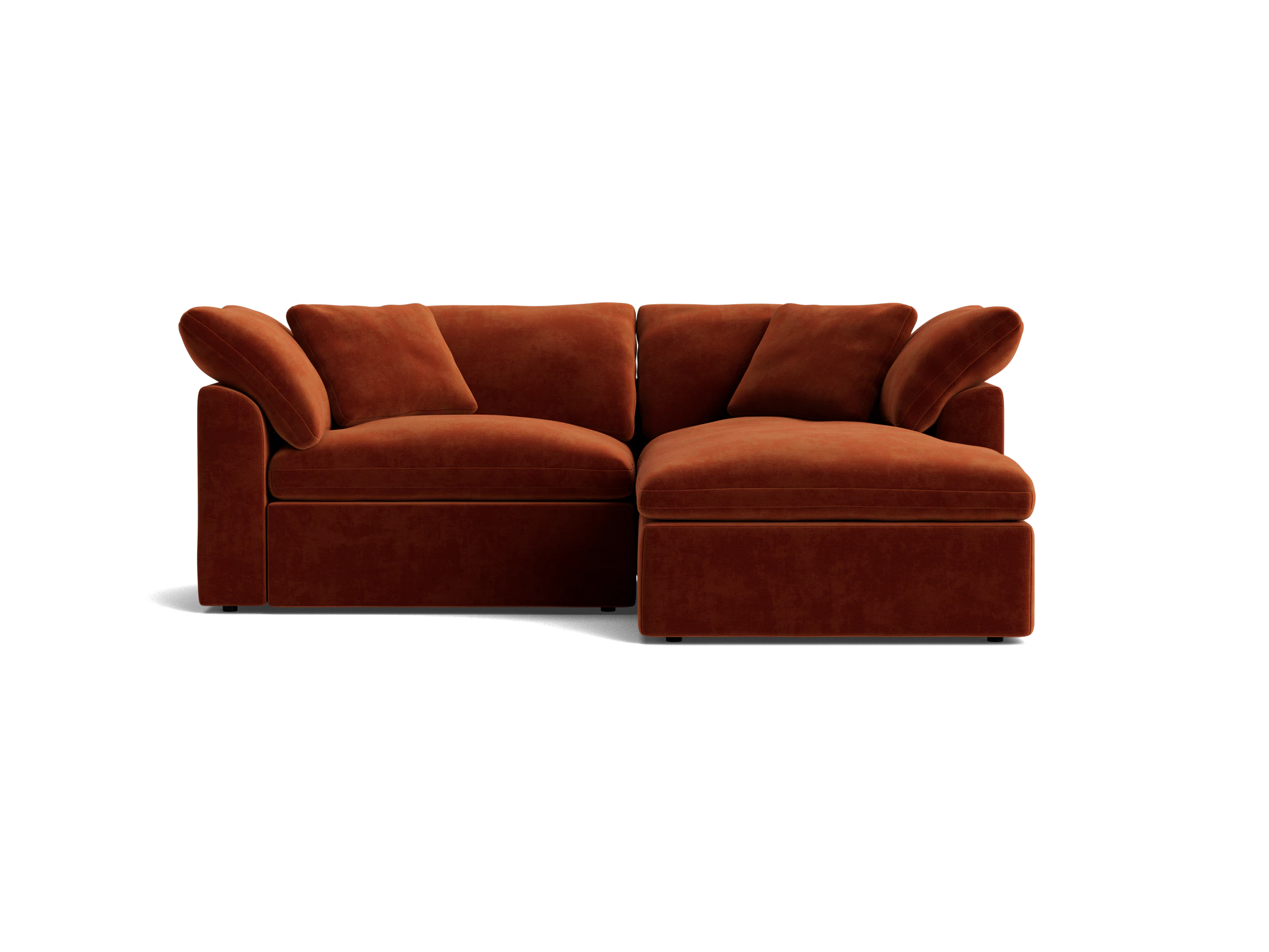 bryant modular compact double chaise sectional harper cinnamon