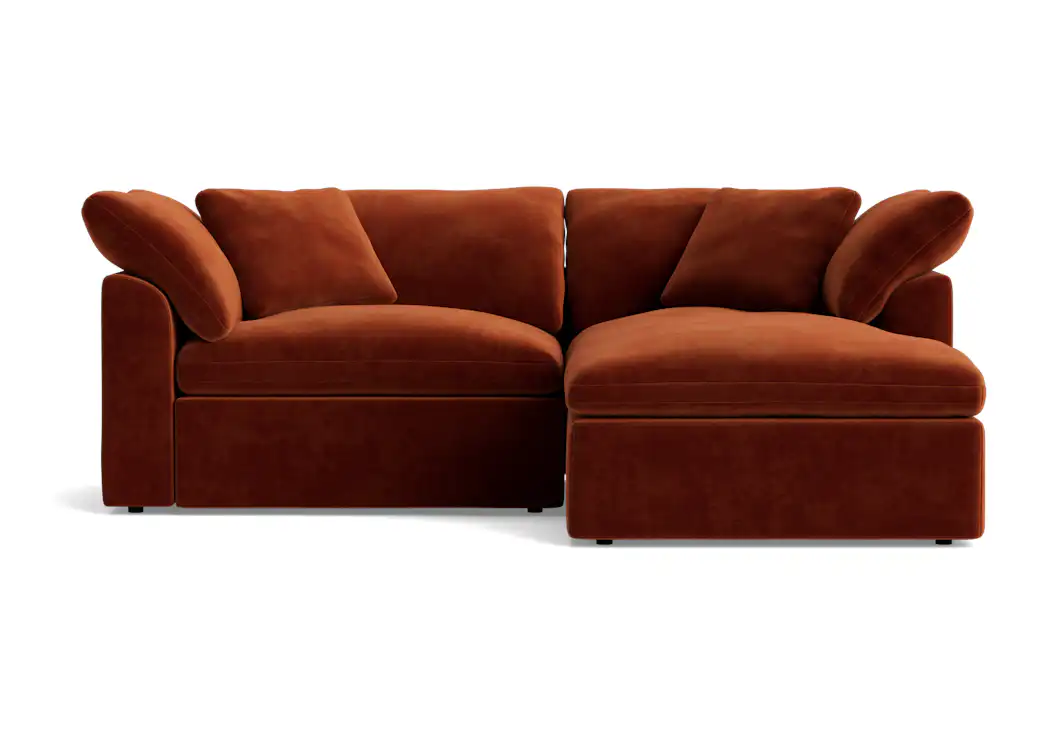 bryant modular compact double chaise sectional harper cinnamon