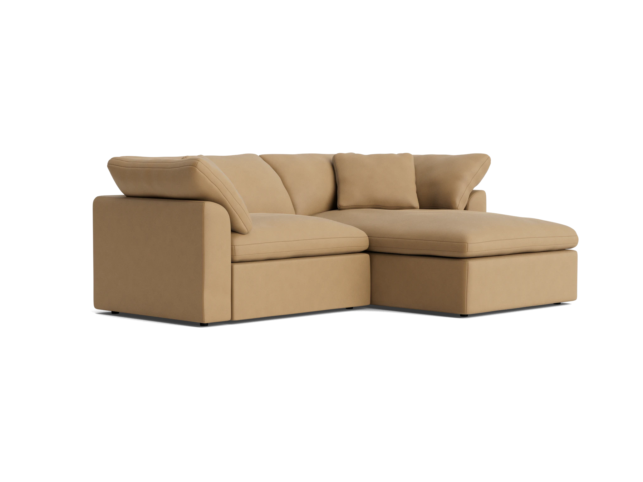 bryant modular compact double chaise sectional washed california biscuit