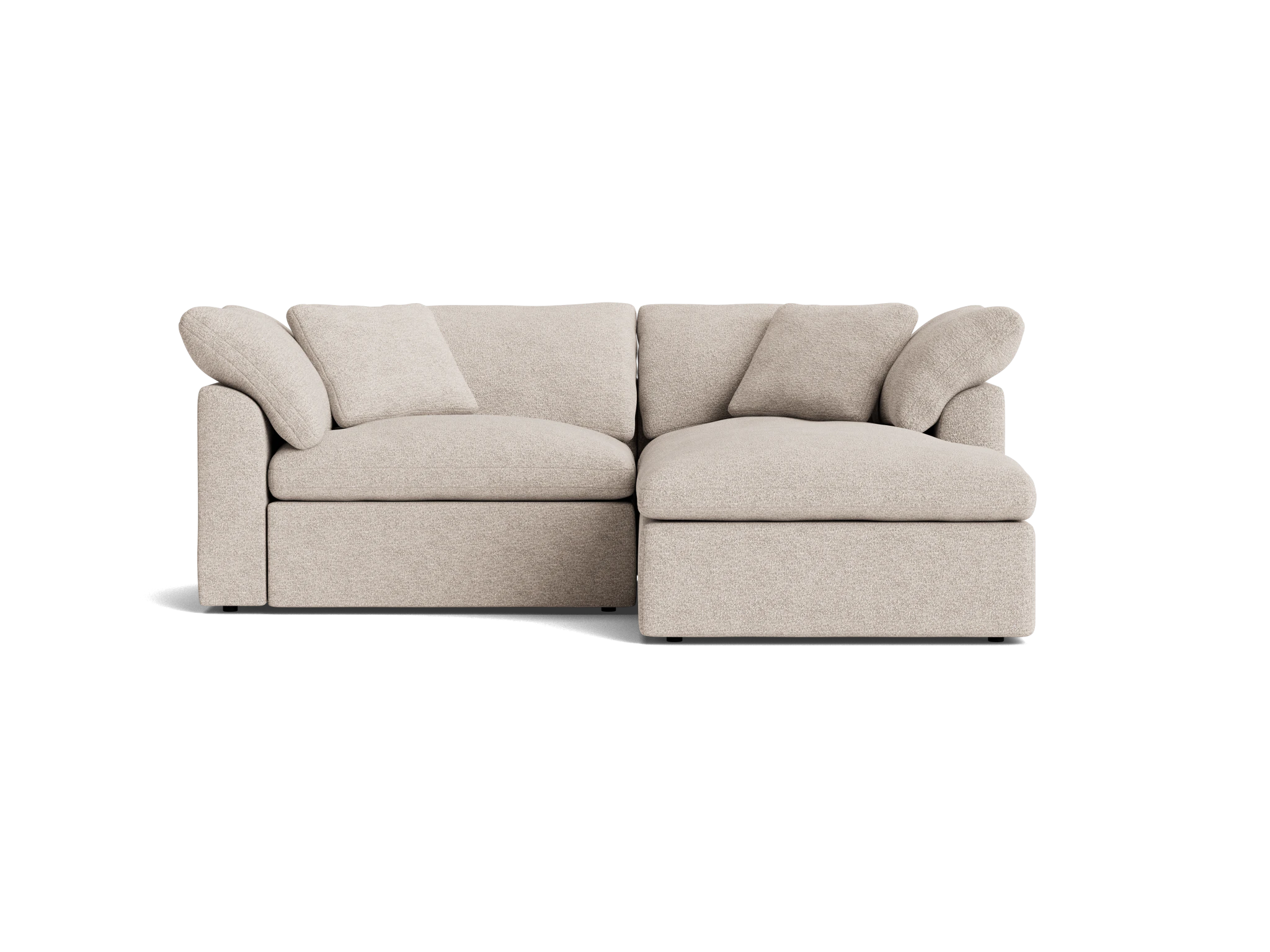 bryant modular compact double chaise sectional borough cotton