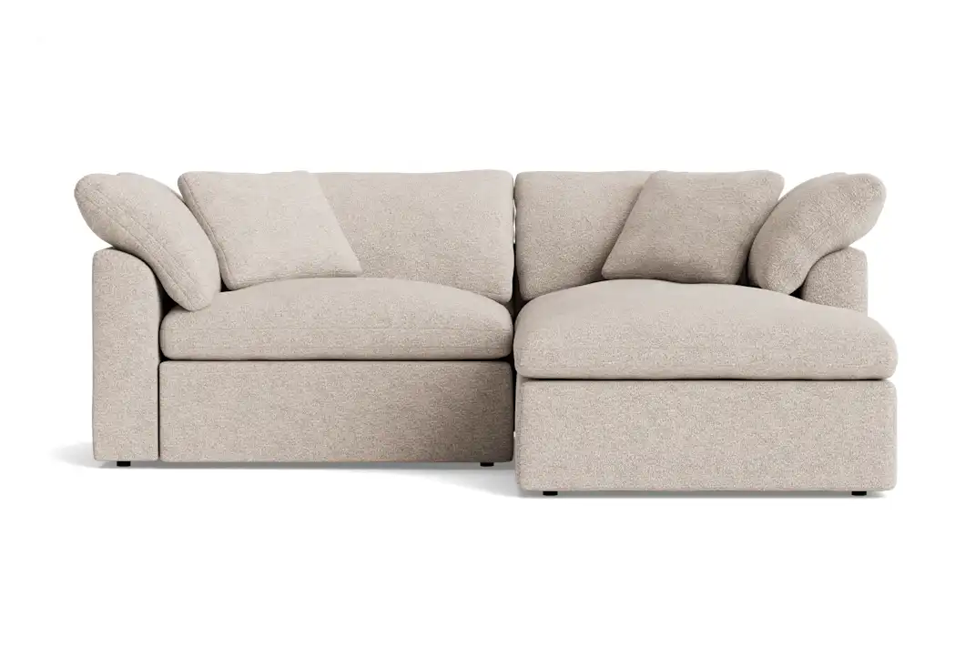 bryant modular compact double chaise sectional borough cotton