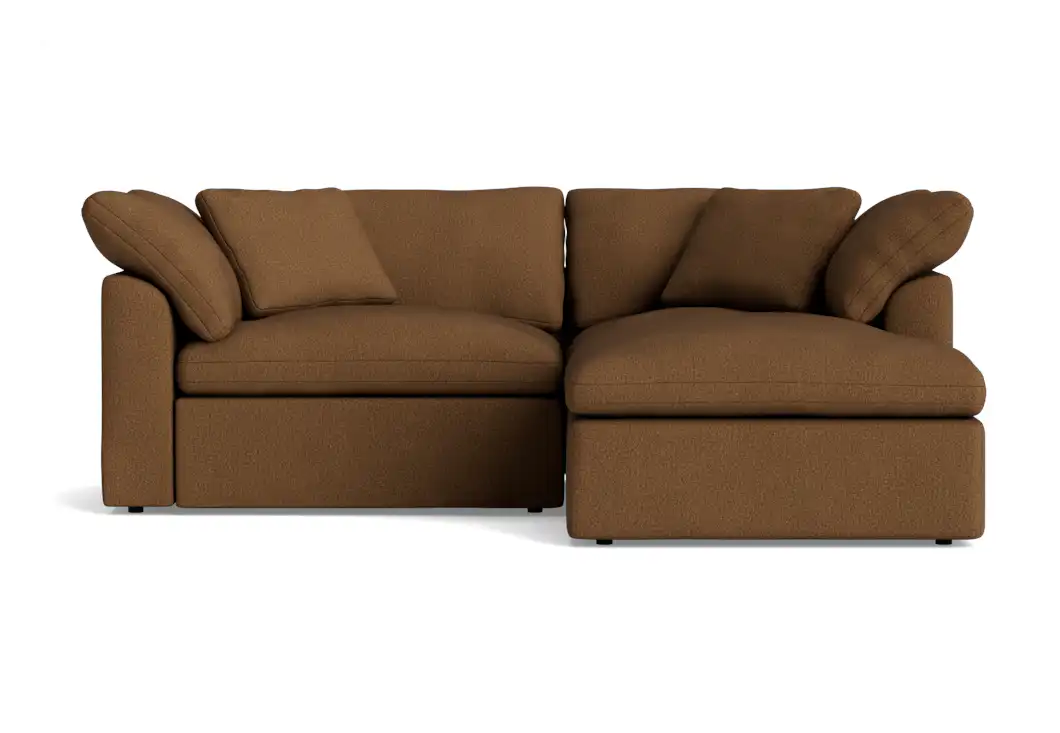 bryant modular compact double chaise sectional faithful mocha