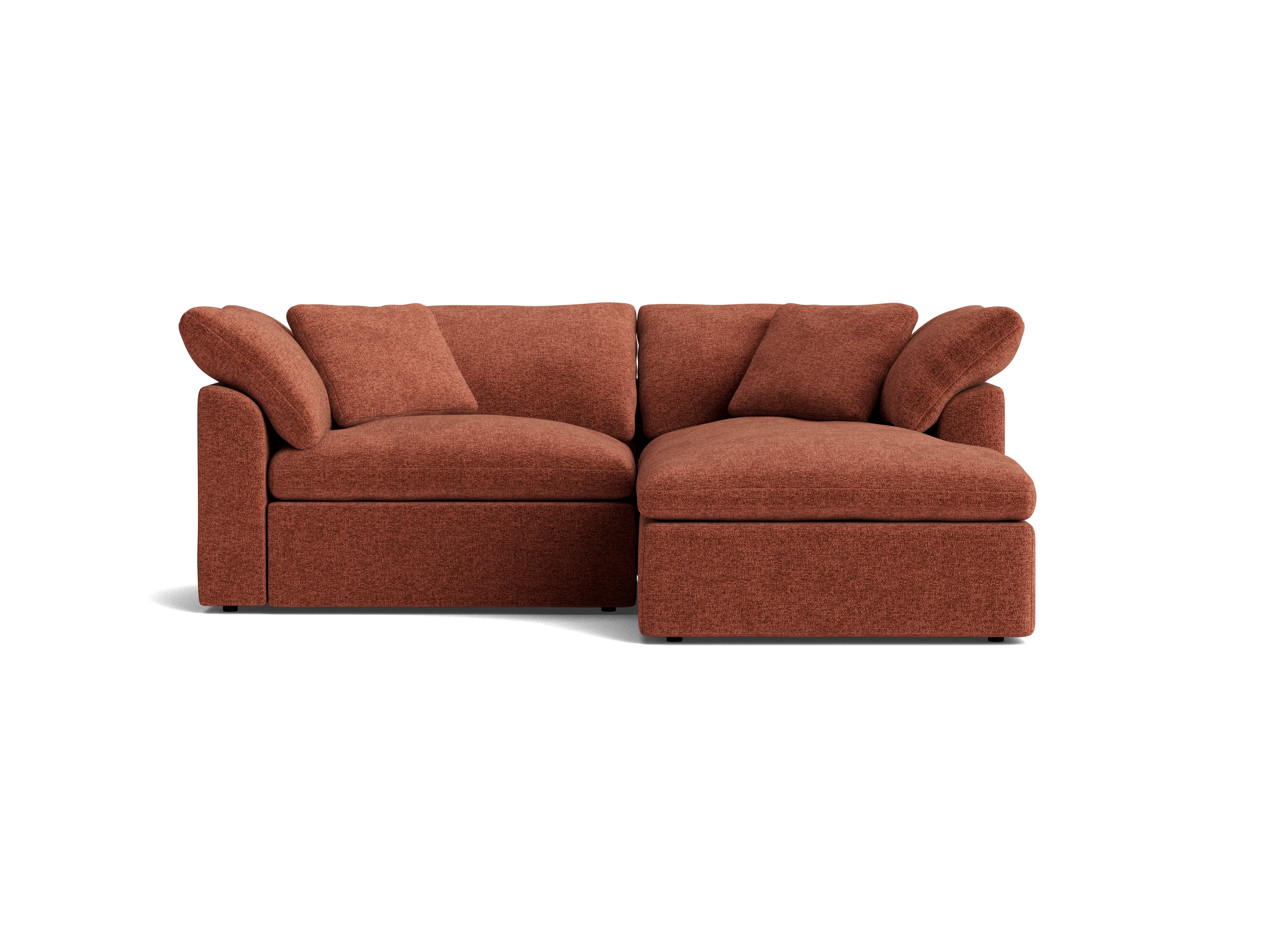 bryant modular compact double chaise sectional bungalow terracotta