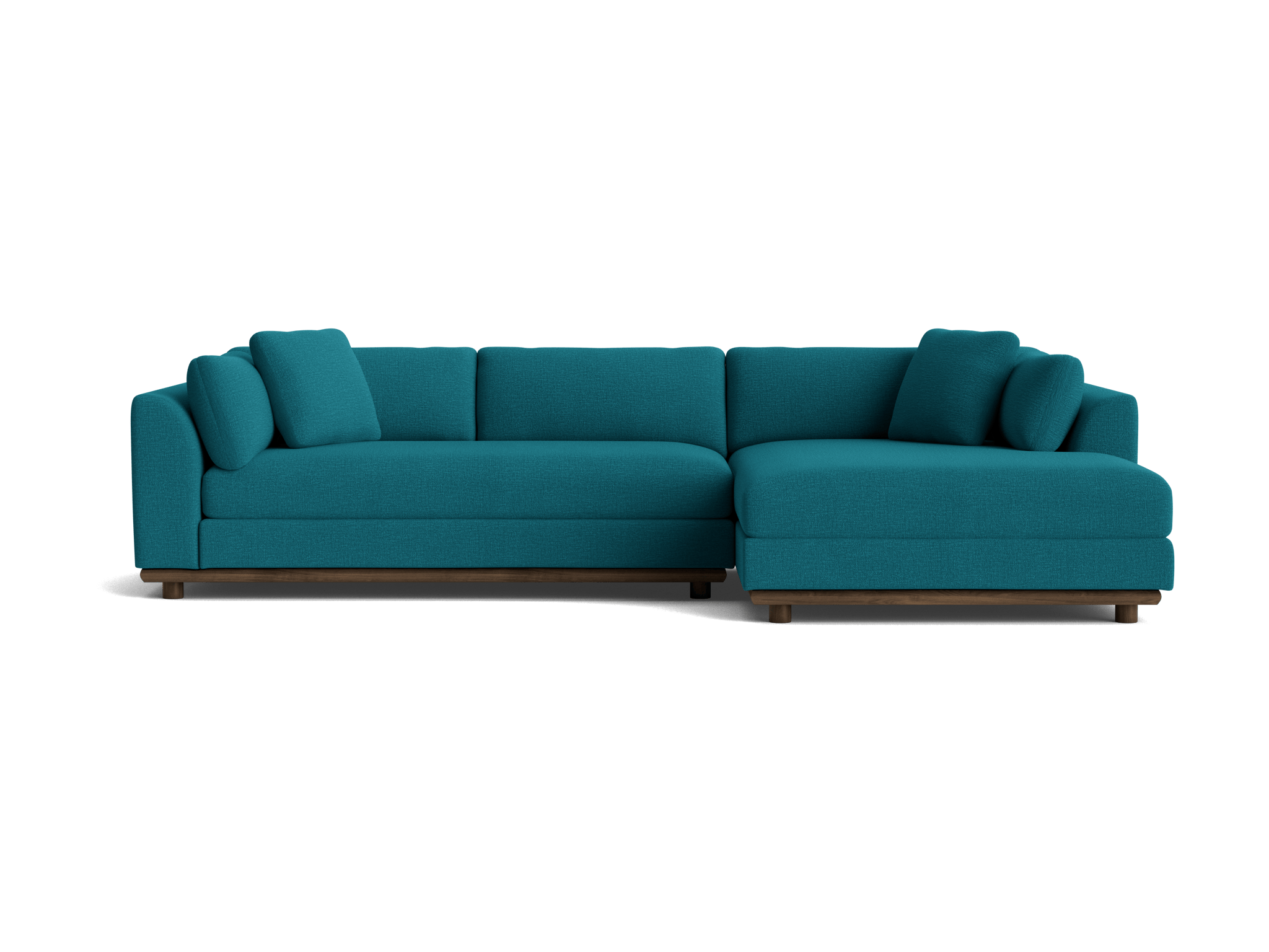miller double chaise sectional key largo zenith teal