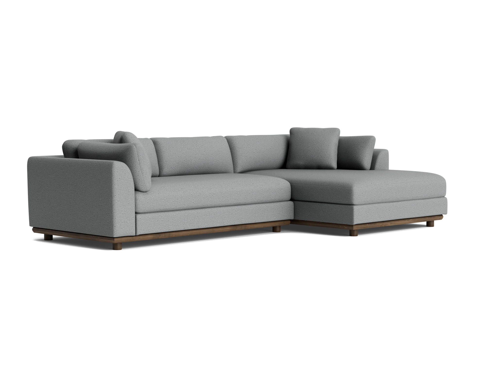 miller double chaise sectional essence ash