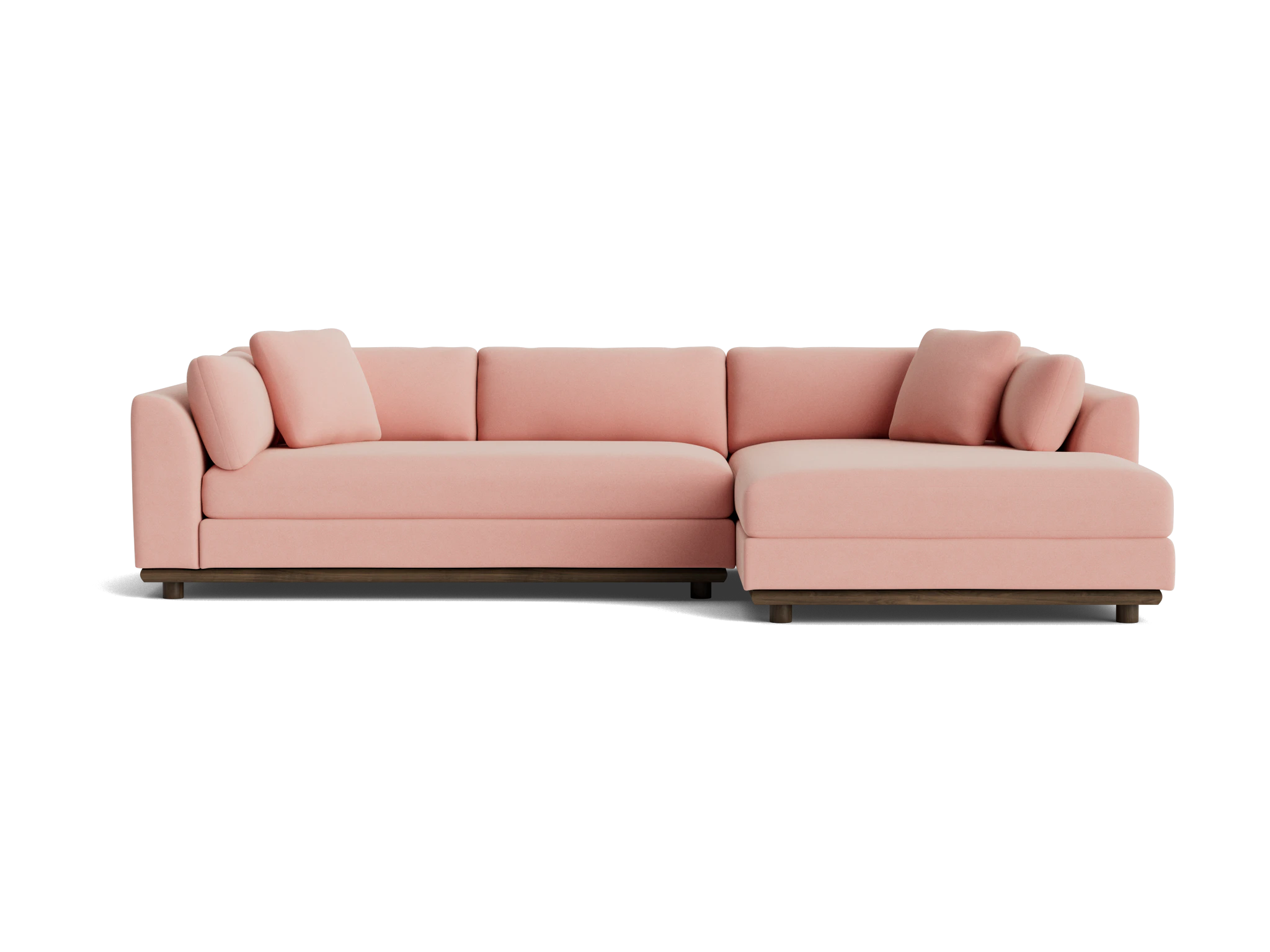miller double chaise sectional royale blush
