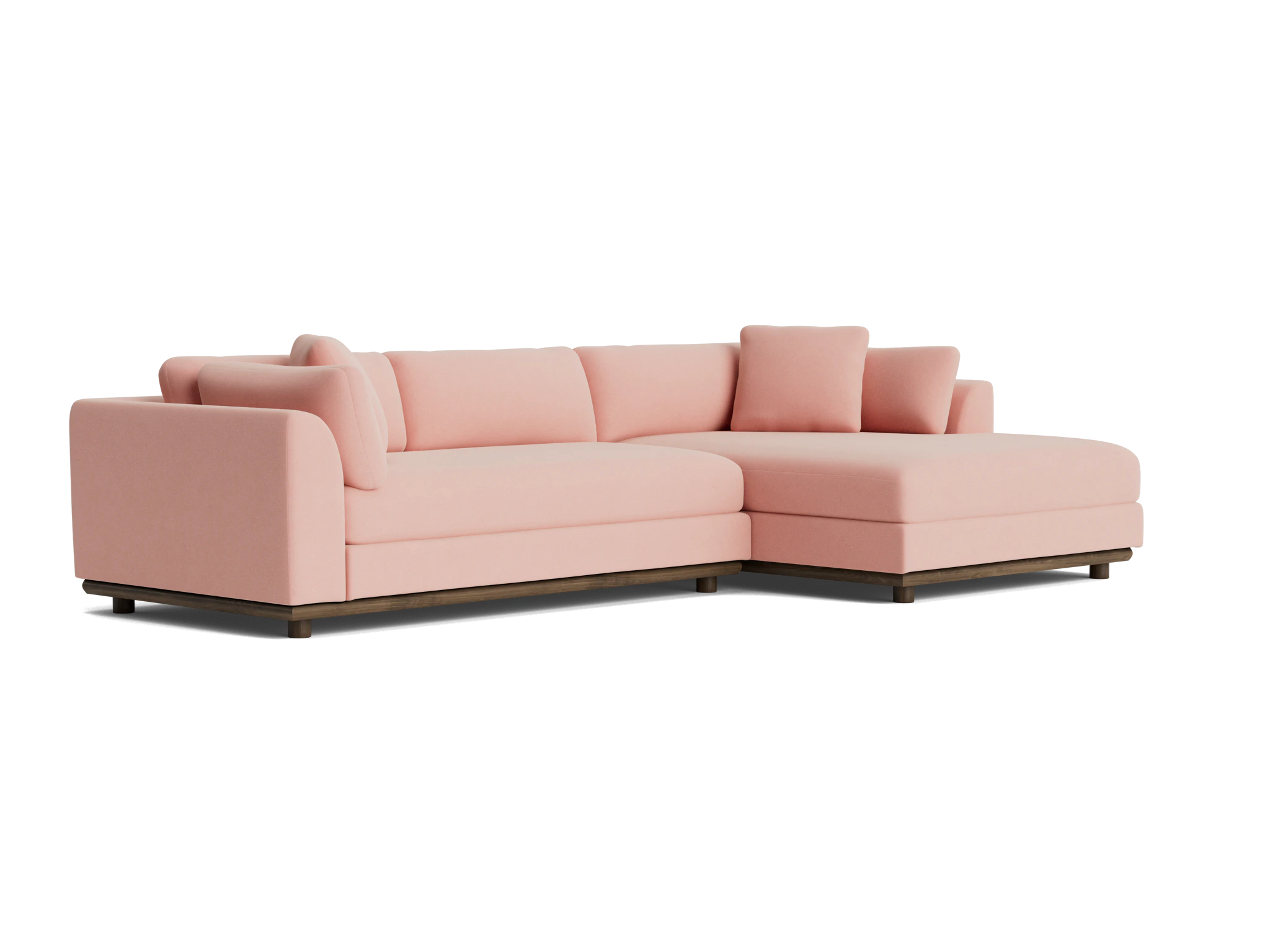 miller double chaise sectional royale blush