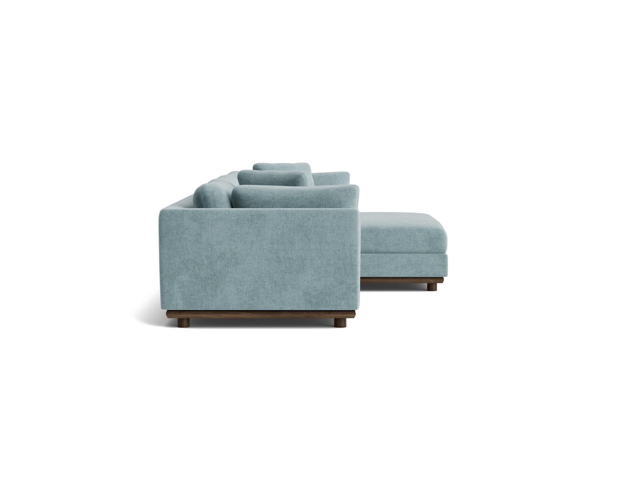 miller double chaise sectional plush mist