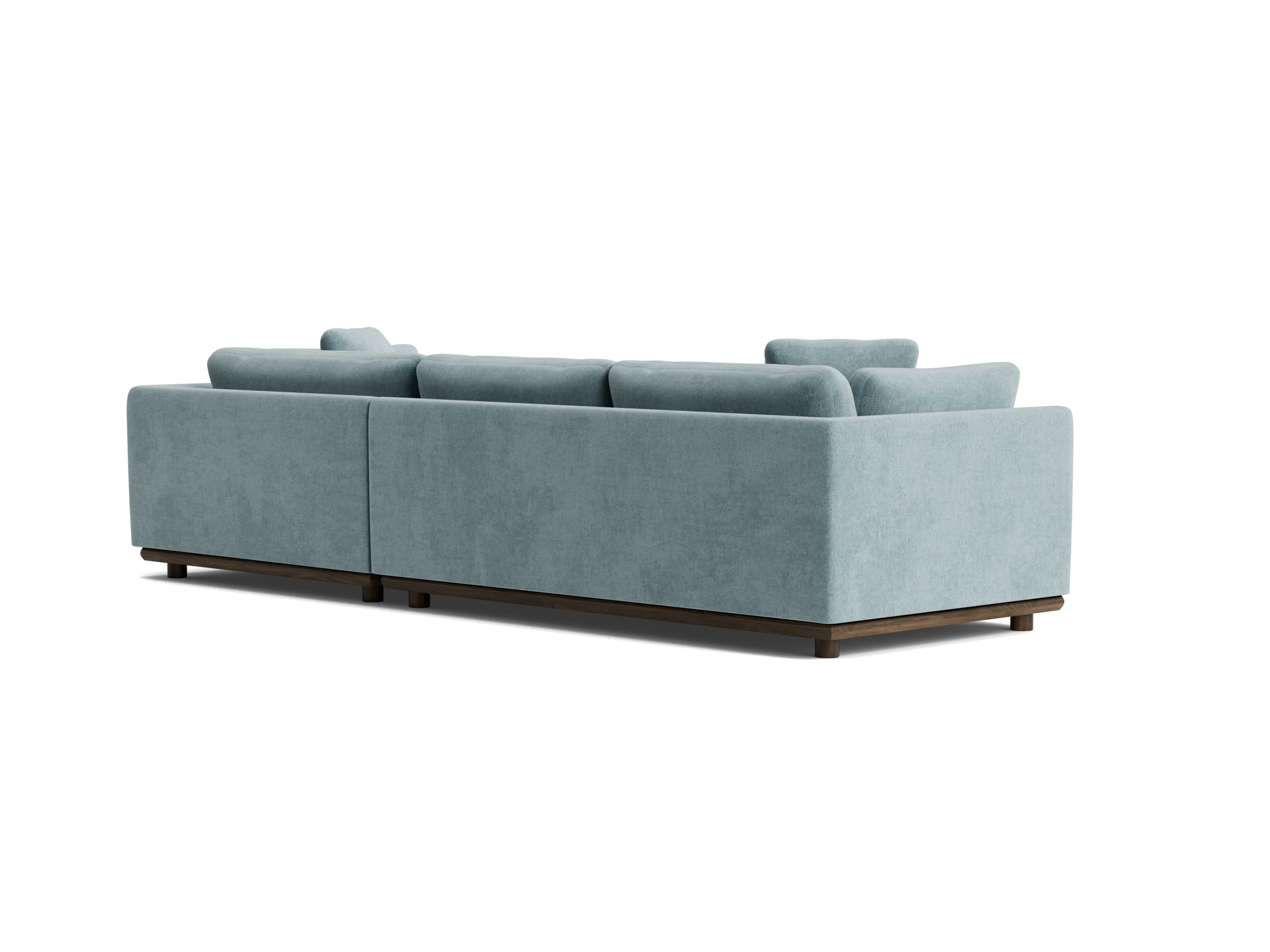 miller double chaise sectional plush mist