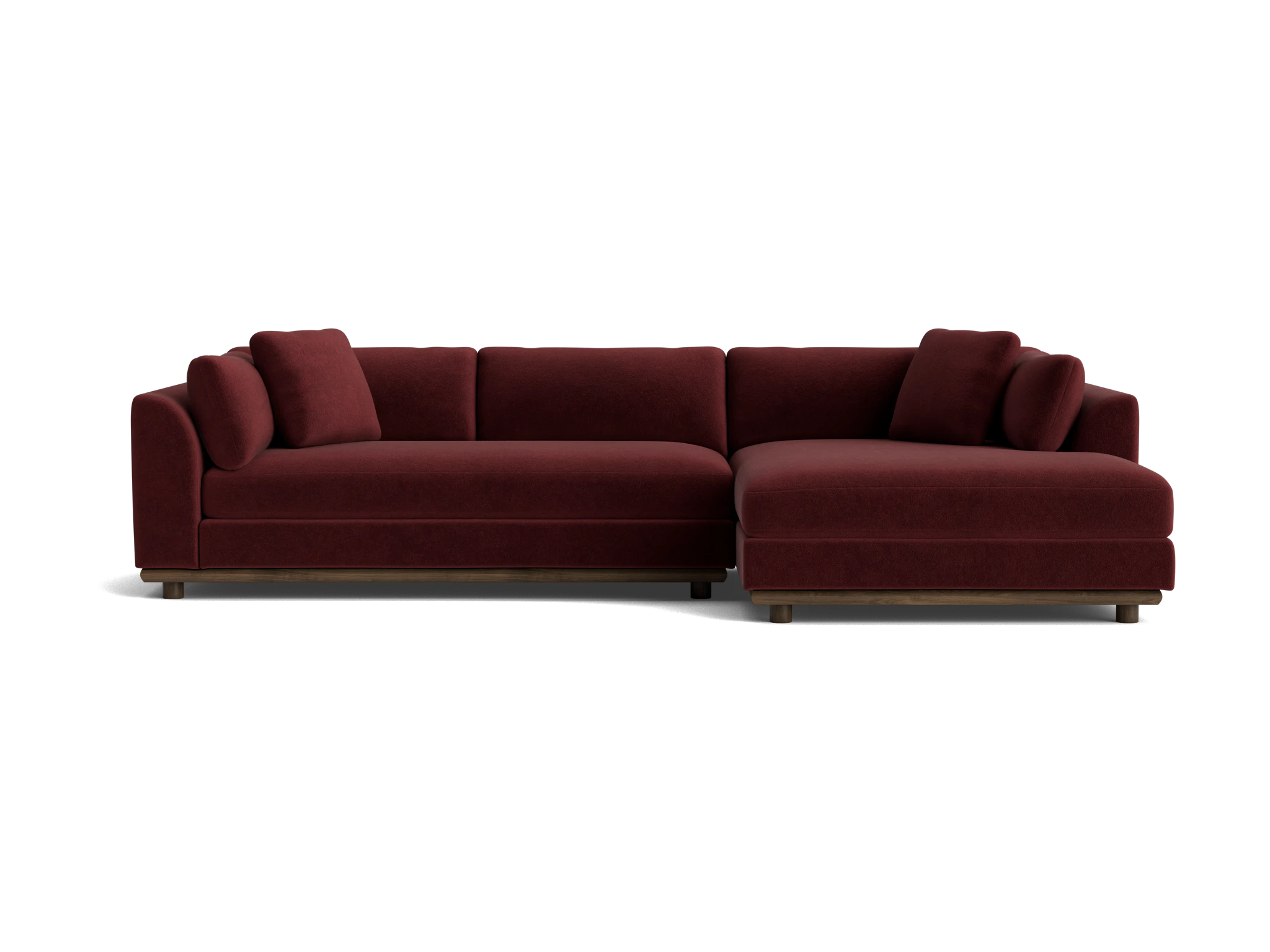 miller double chaise sectional banks currant