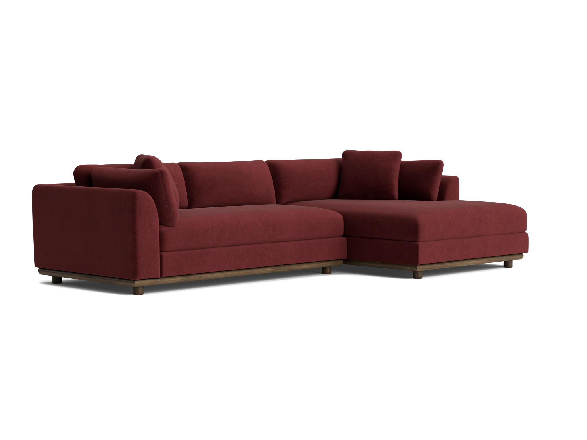 miller double chaise sectional banks currant