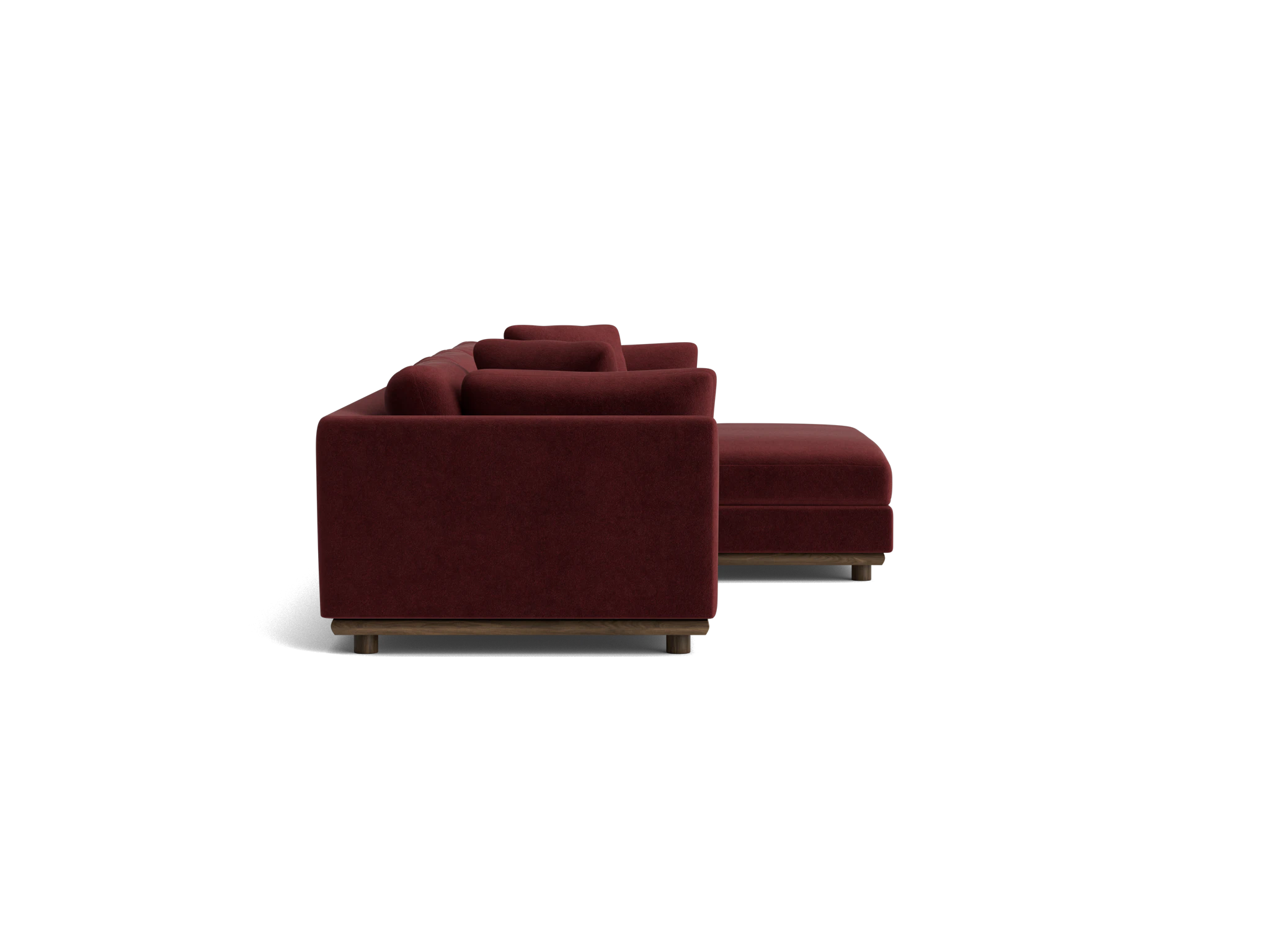 miller double chaise sectional banks currant
