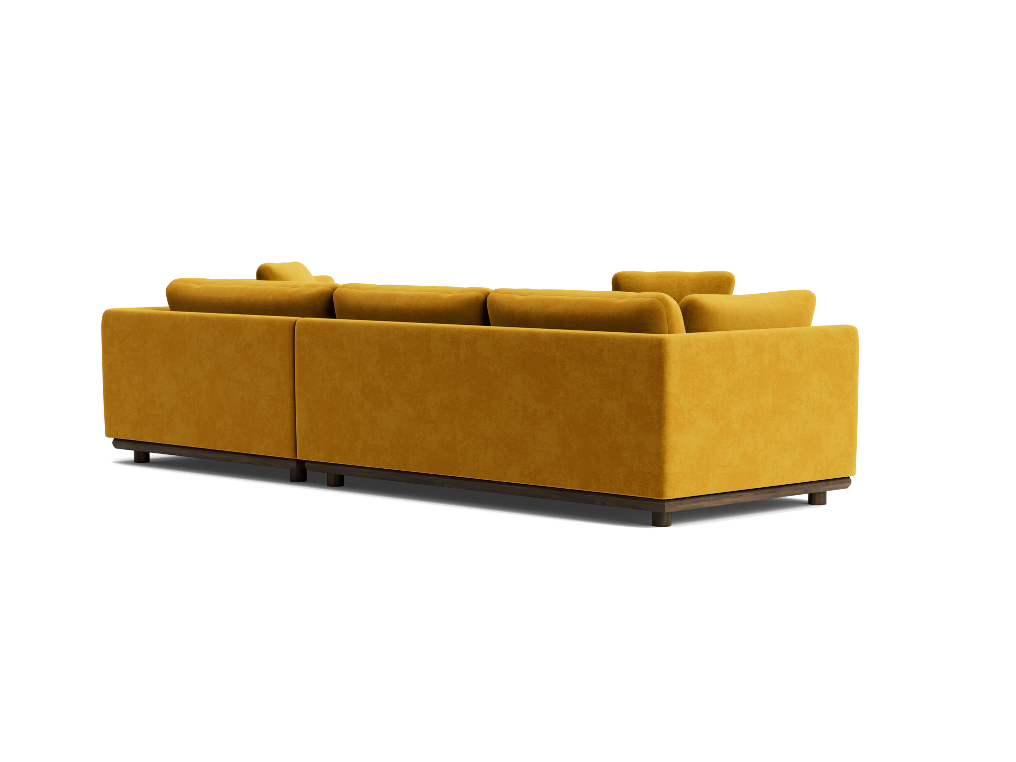 miller double chaise sectional harper amber gold