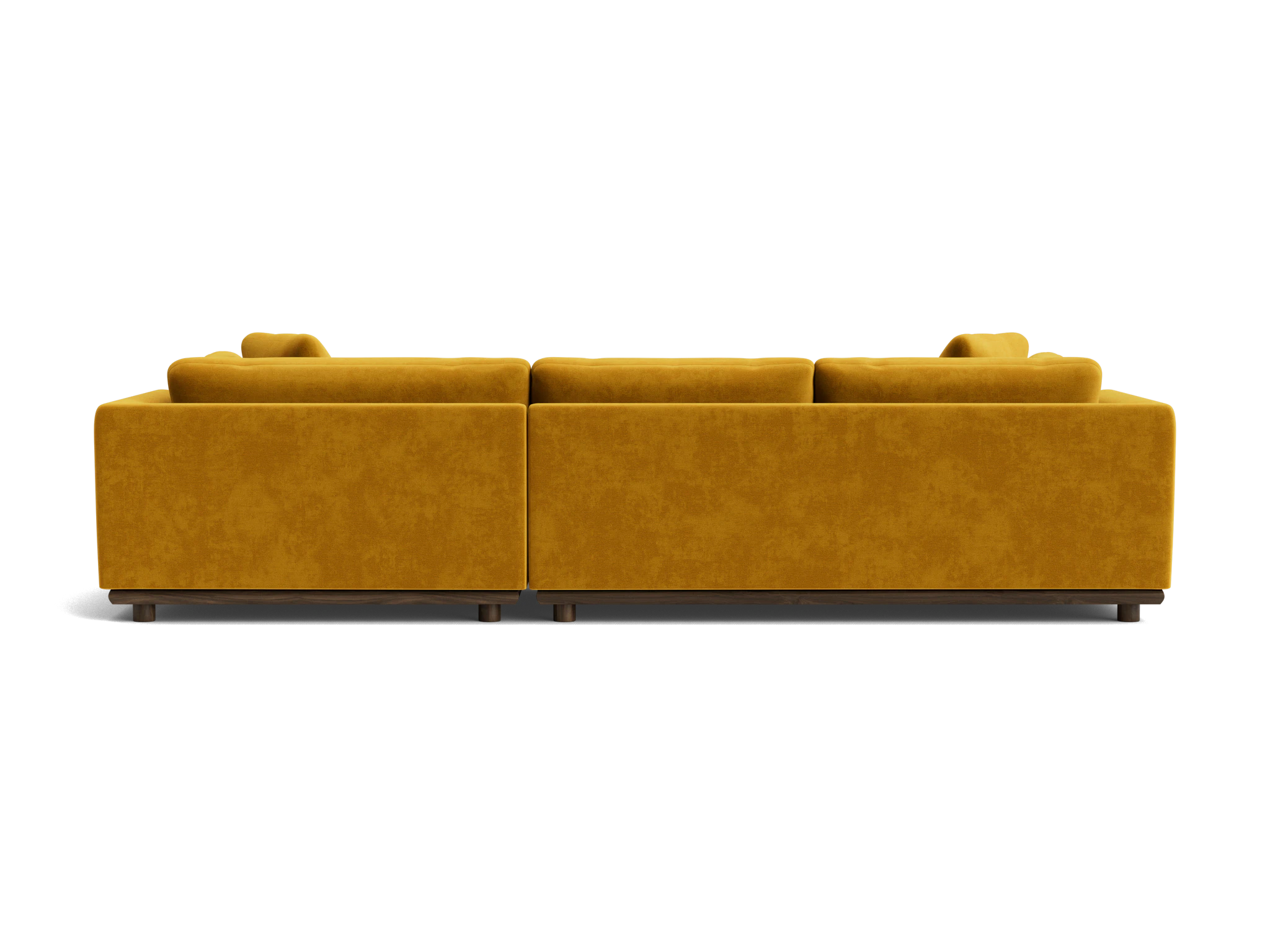 miller double chaise sectional harper amber gold