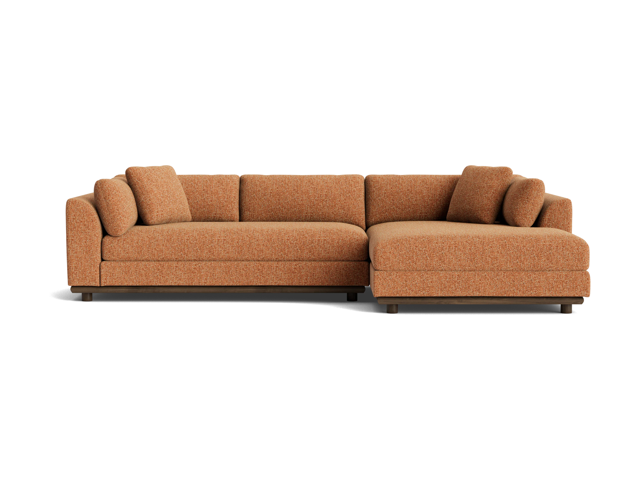 miller double chaise sectional bungalow pantone glazed ginger