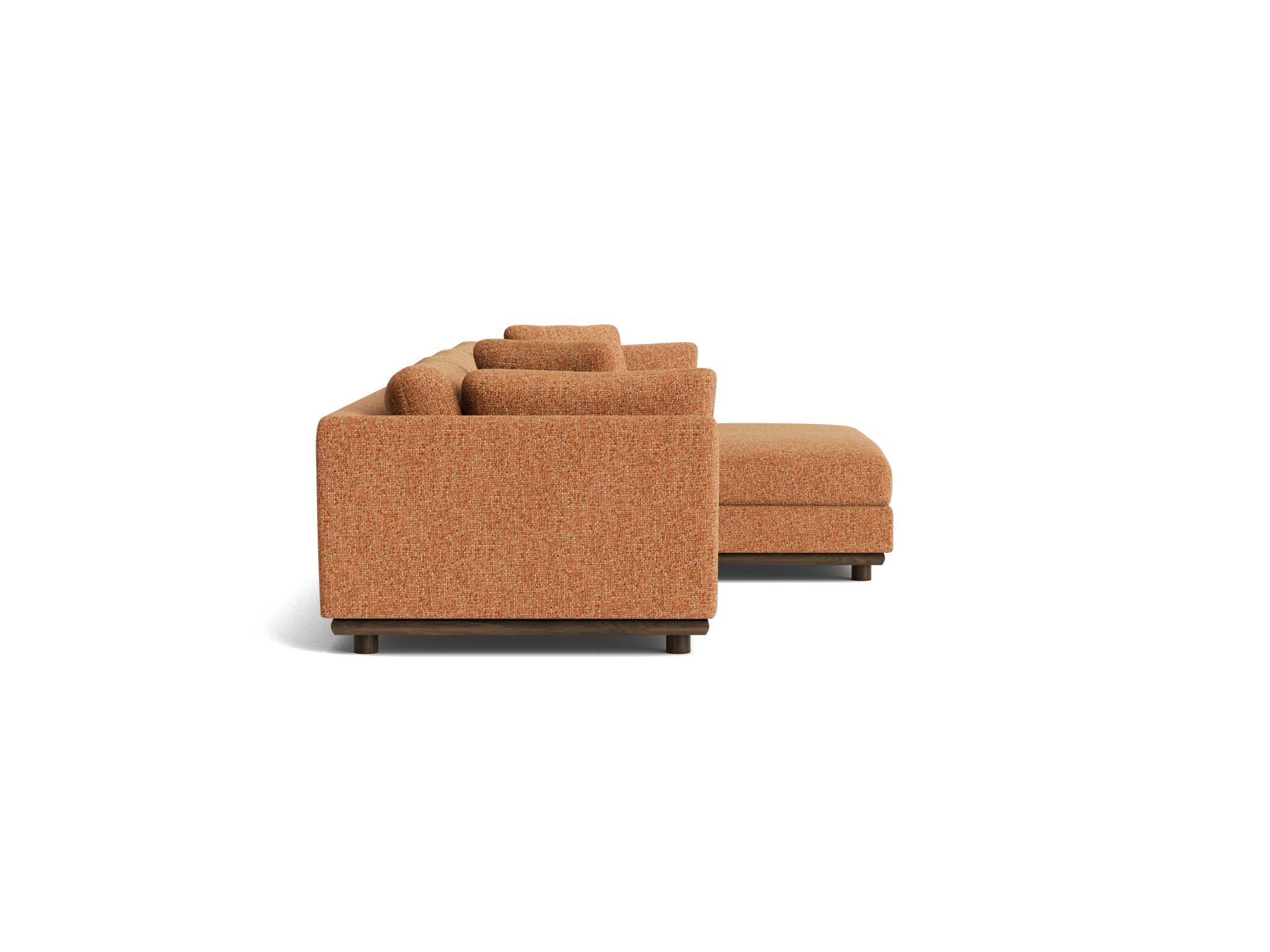 miller double chaise sectional bungalow pantone glazed ginger