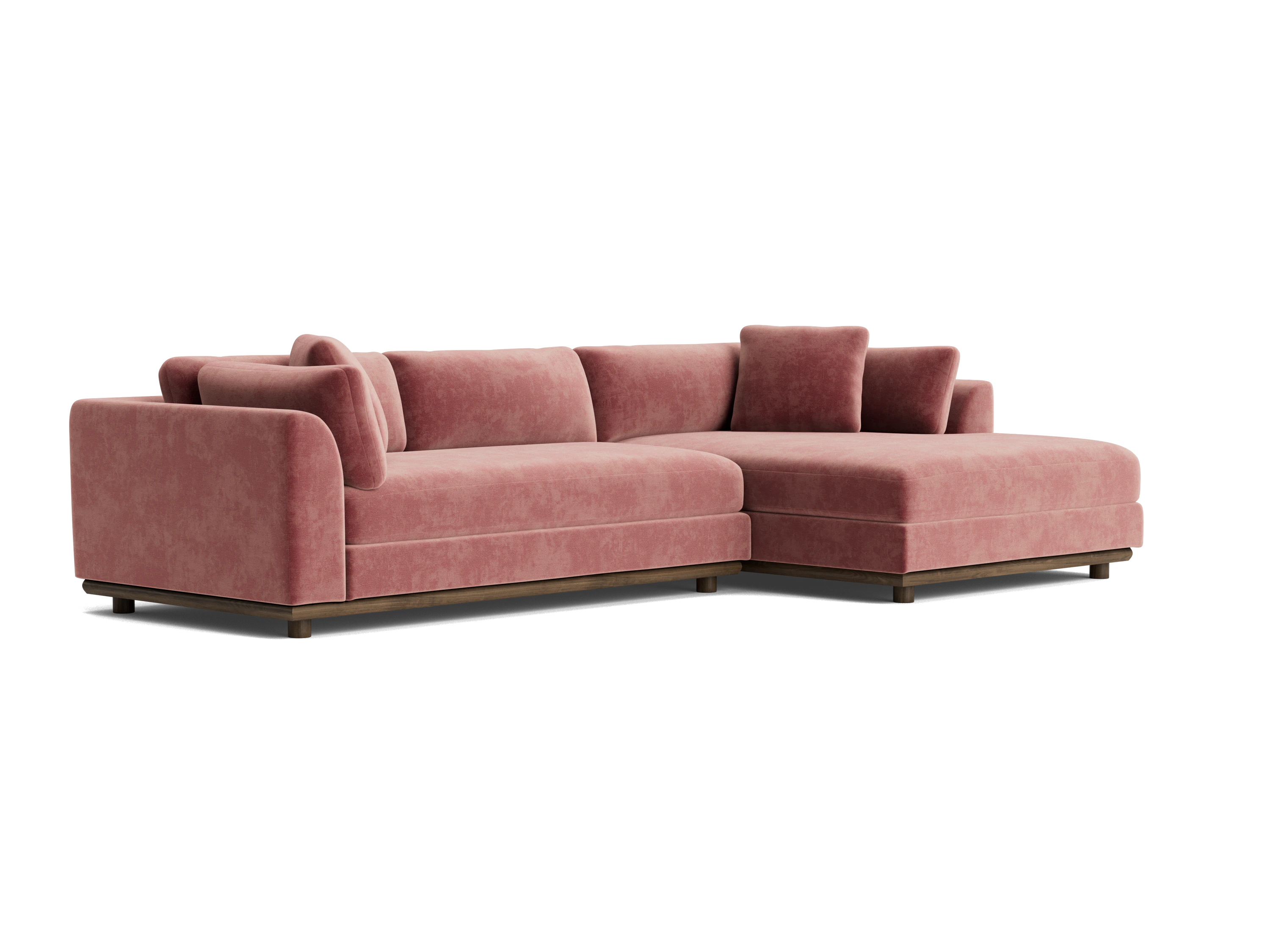 miller double chaise sectional harper desert rose