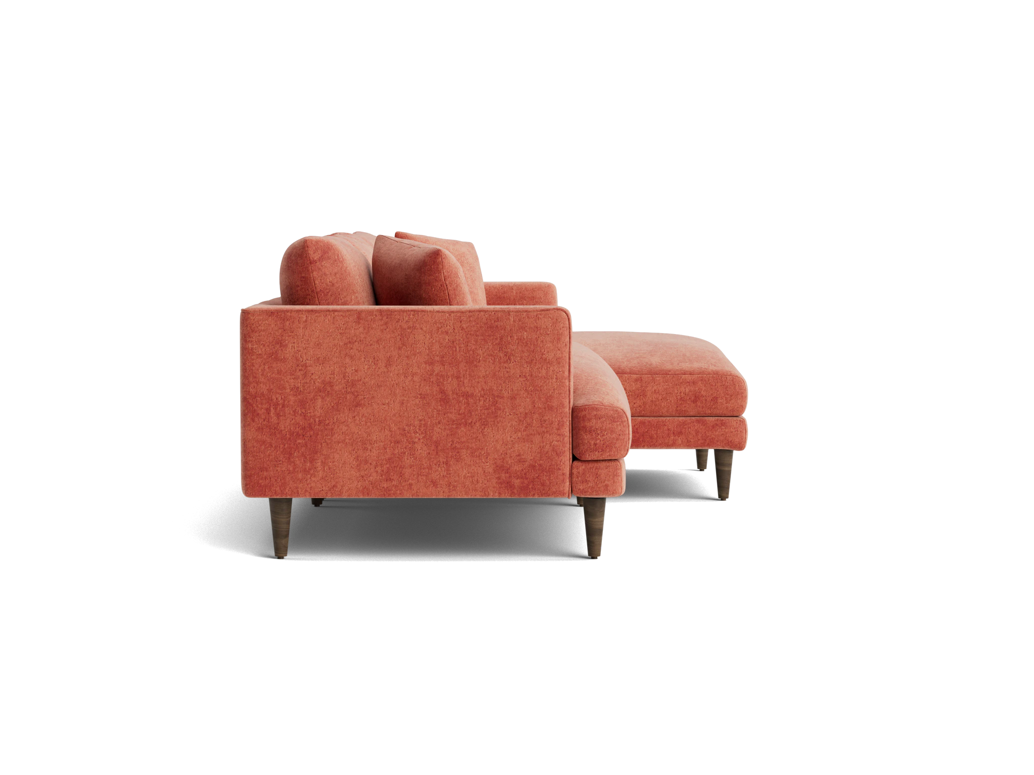 lewis apartment sectional plush terra rose