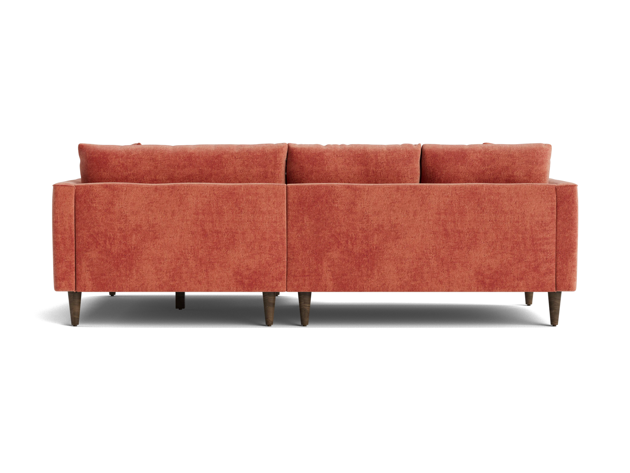 lewis apartment sectional plush terra rose