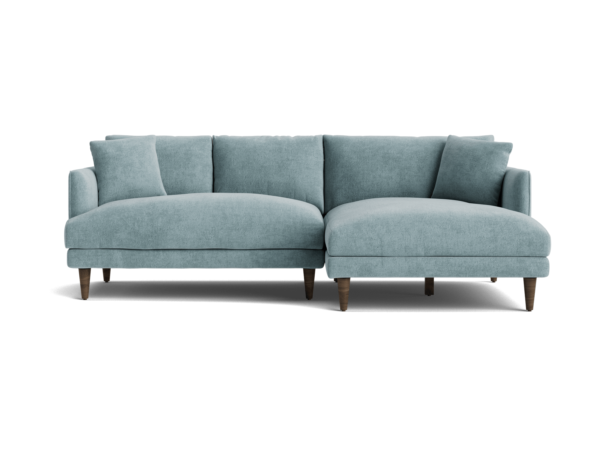 lewis apartment sectional plush mist