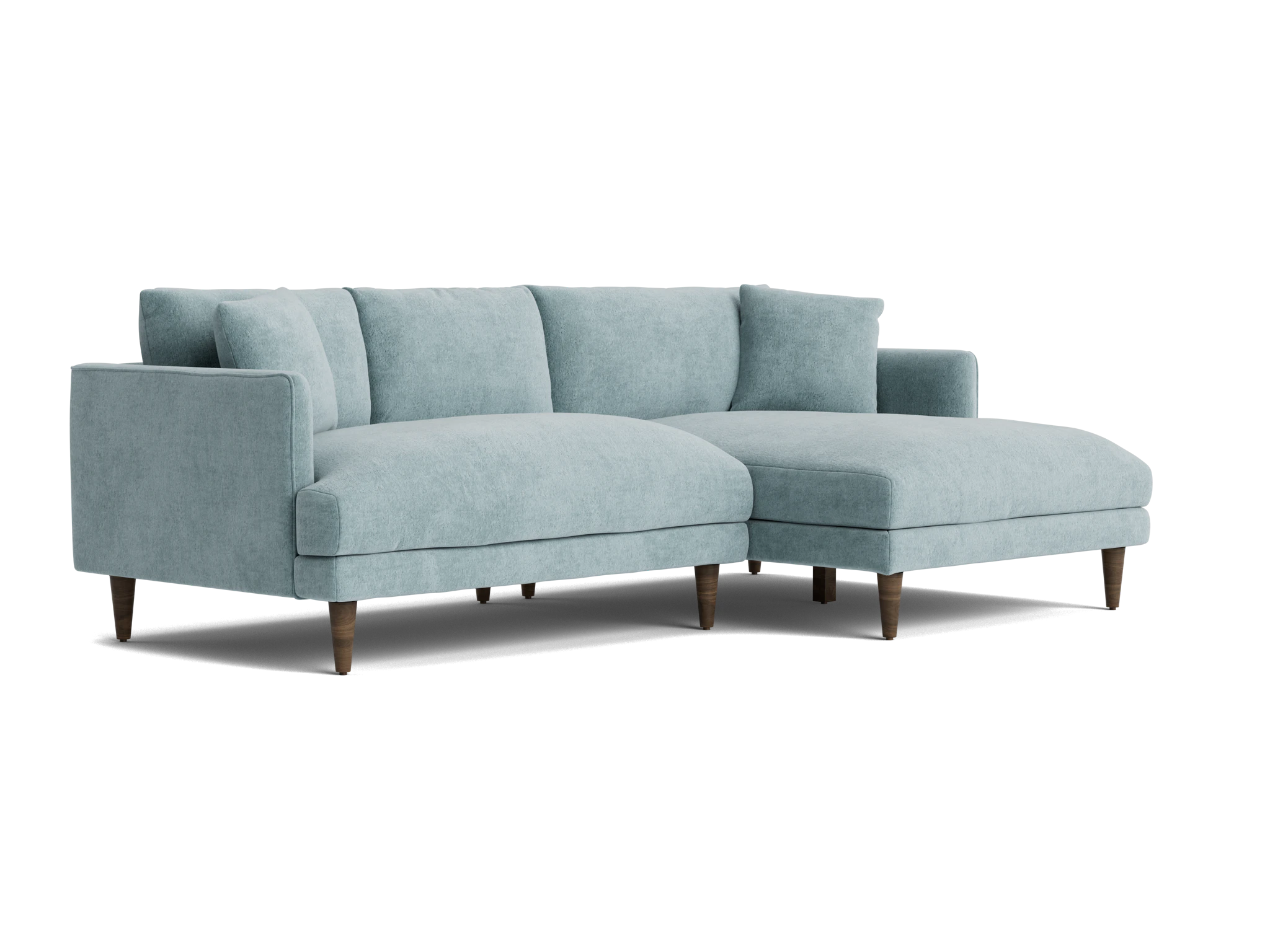 lewis apartment sectional plush mist