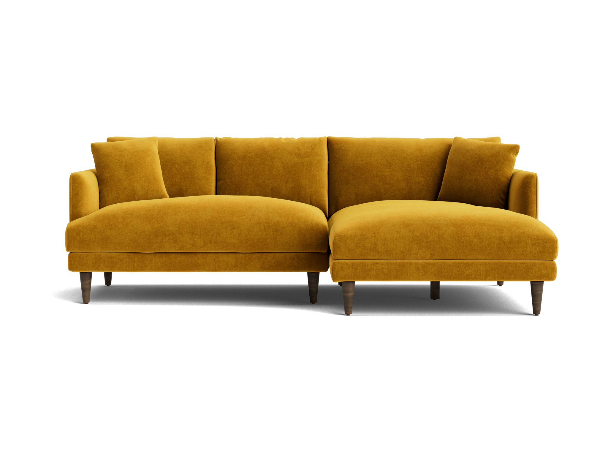 lewis apartment sectional harper amber gold