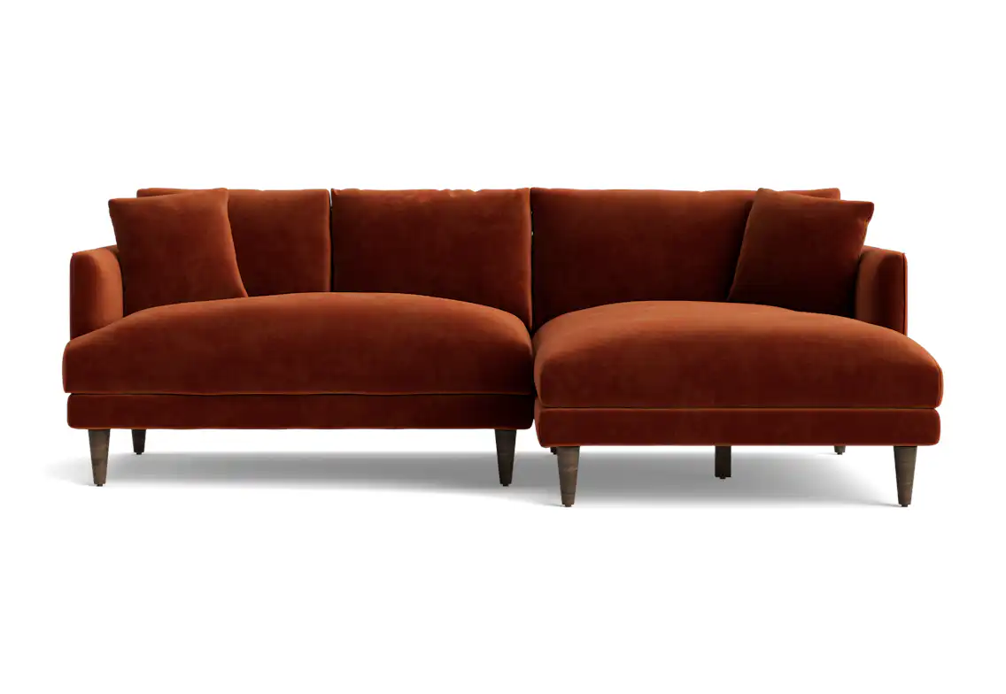 lewis apartment sectional harper cinnamon