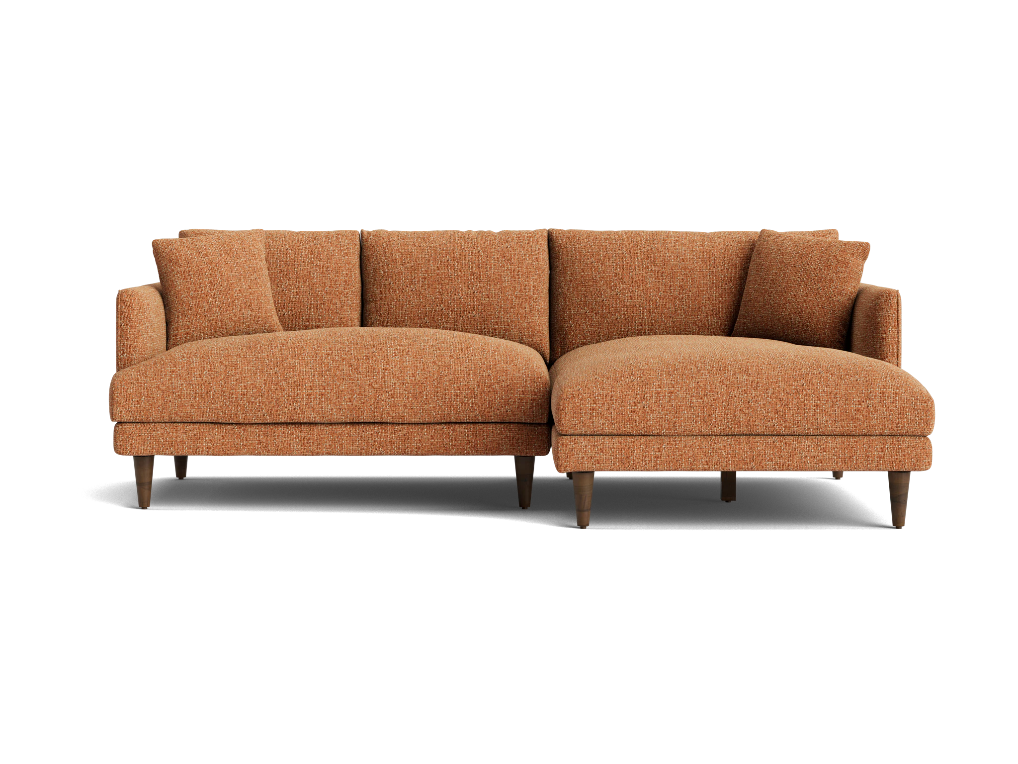 lewis apartment sectional bungalow pantone glazed ginger
