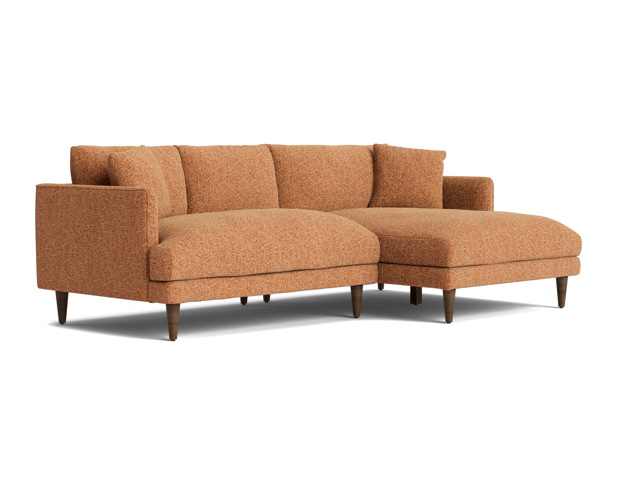 lewis apartment sectional bungalow pantone glazed ginger