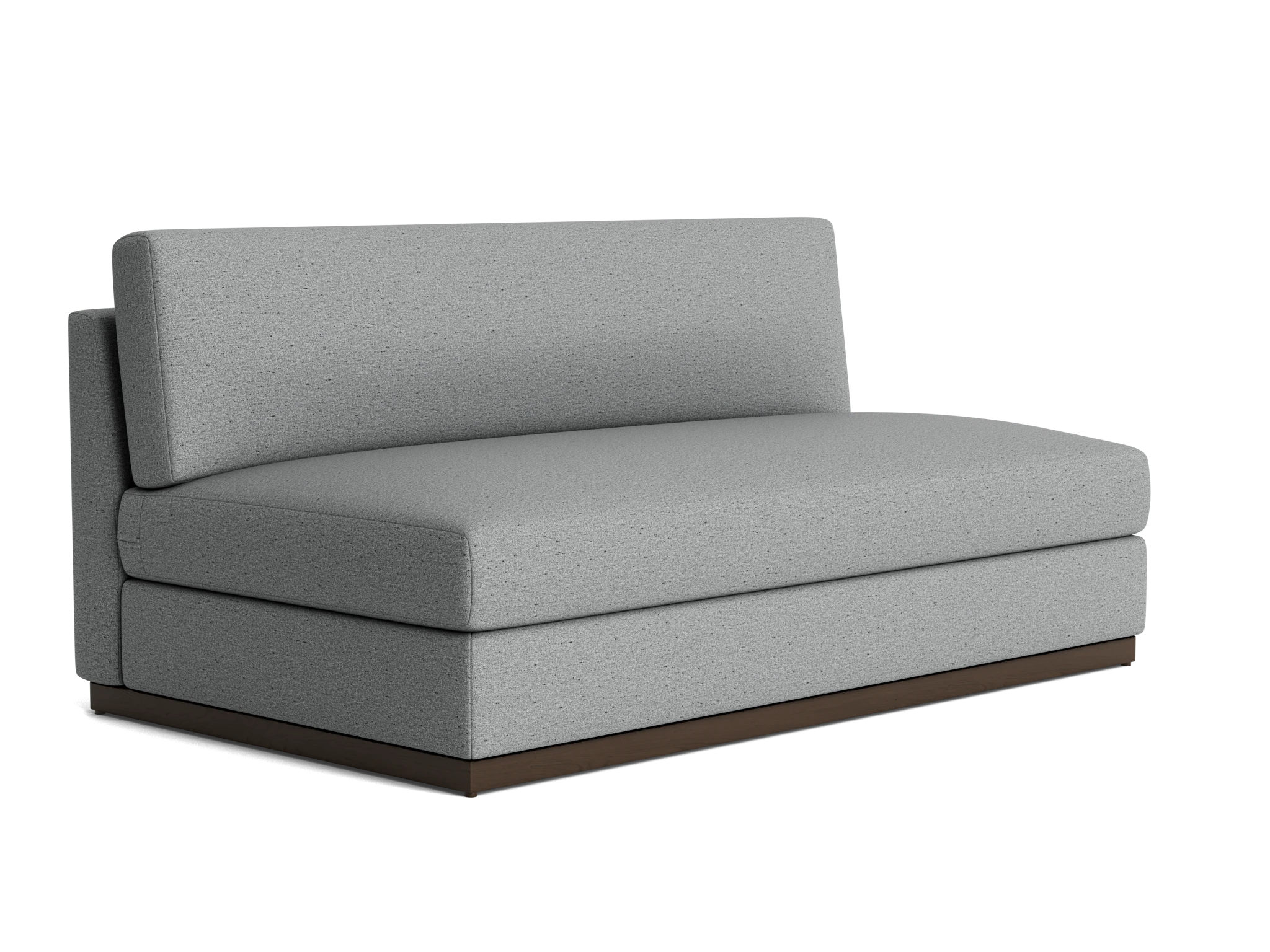 holt armless loveseat essence ash