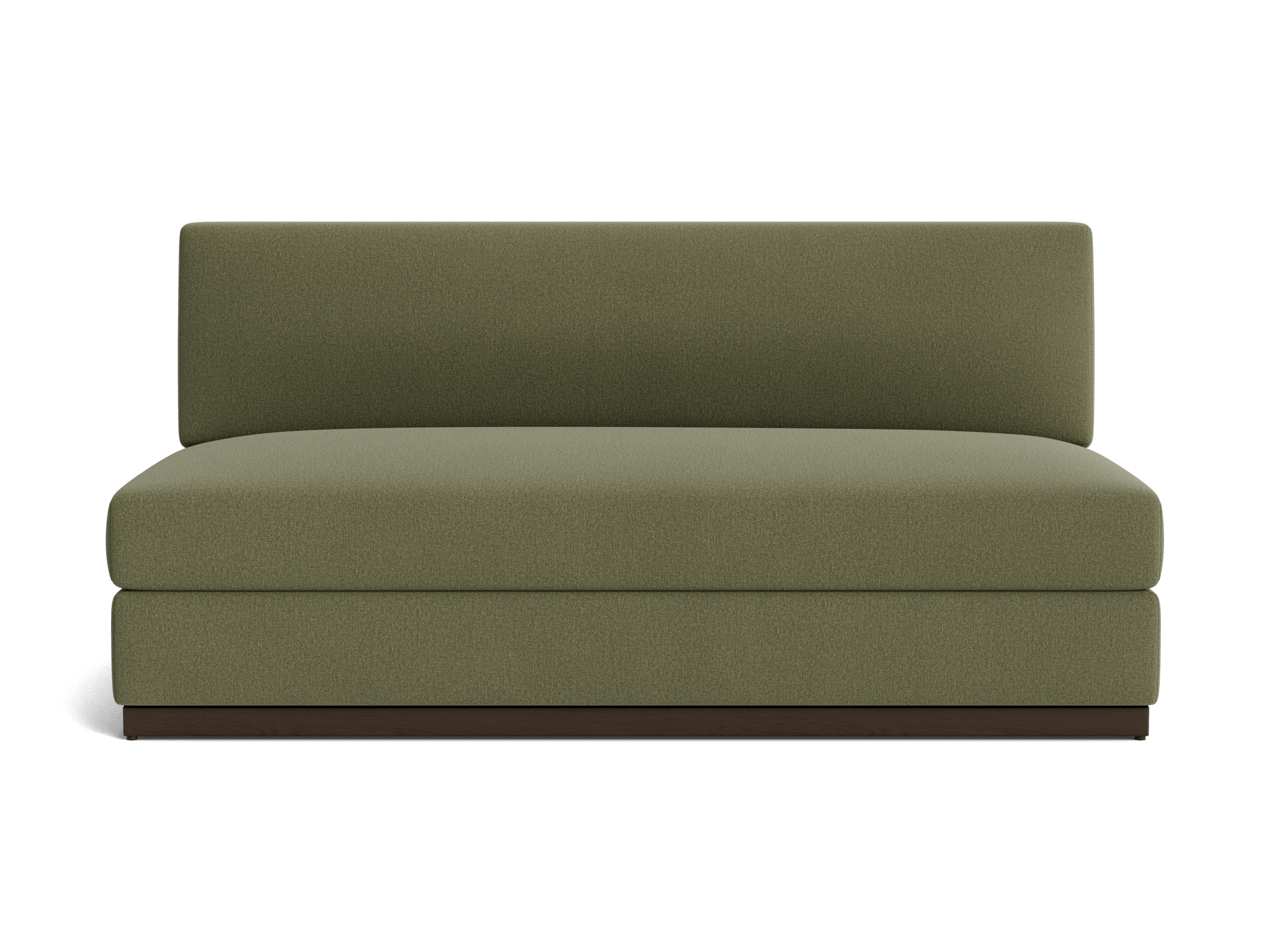 holt armless loveseat faithful olive