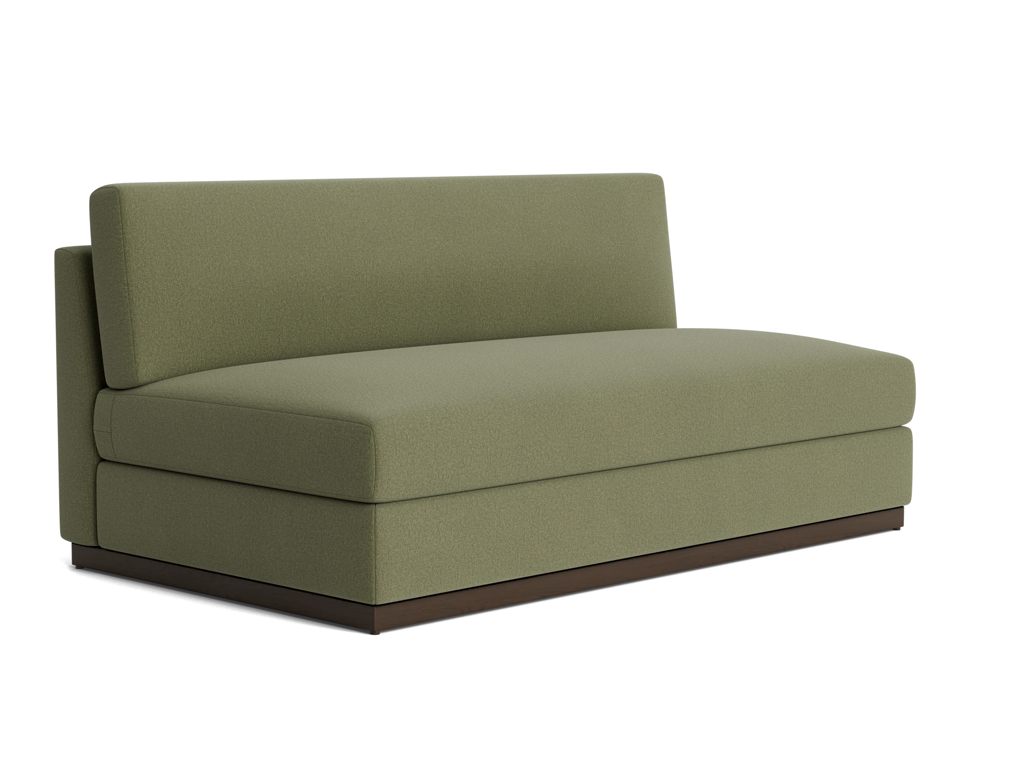 holt armless loveseat faithful olive
