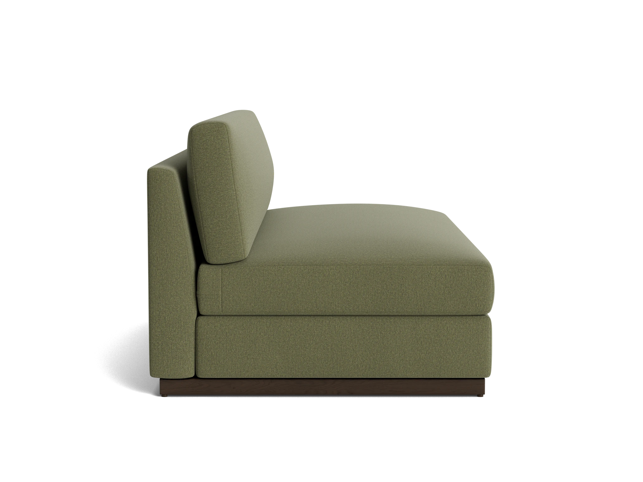 holt armless loveseat faithful olive