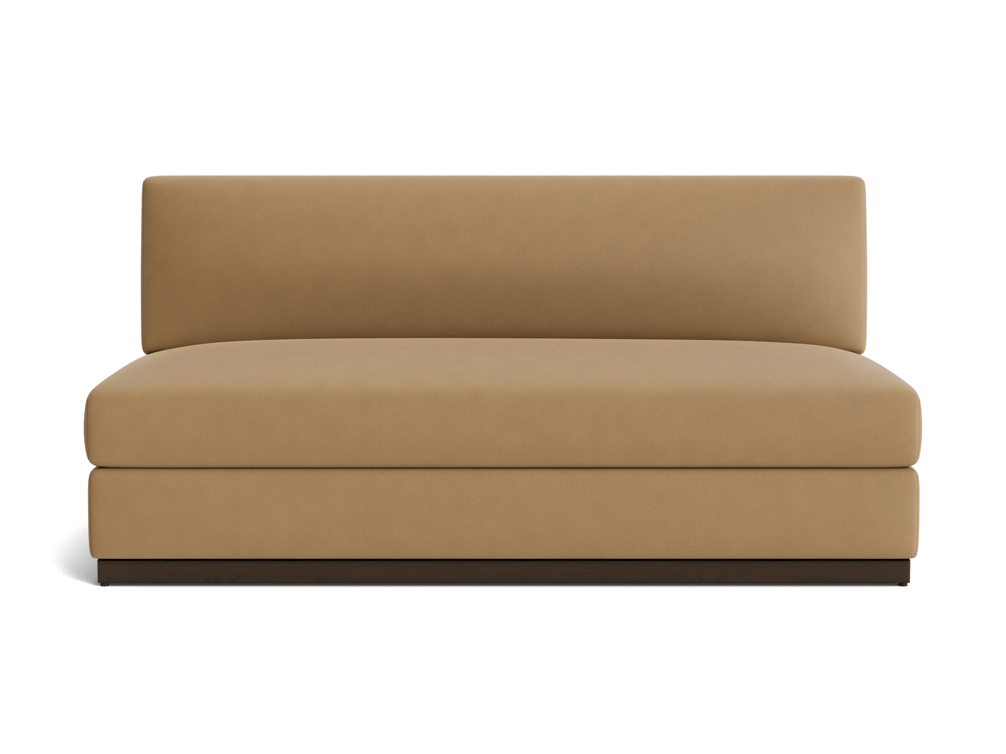 holt armless loveseat washed california biscuit