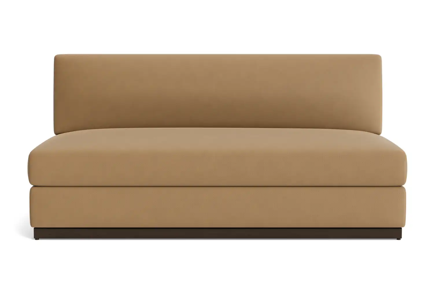 holt armless loveseat washed california biscuit