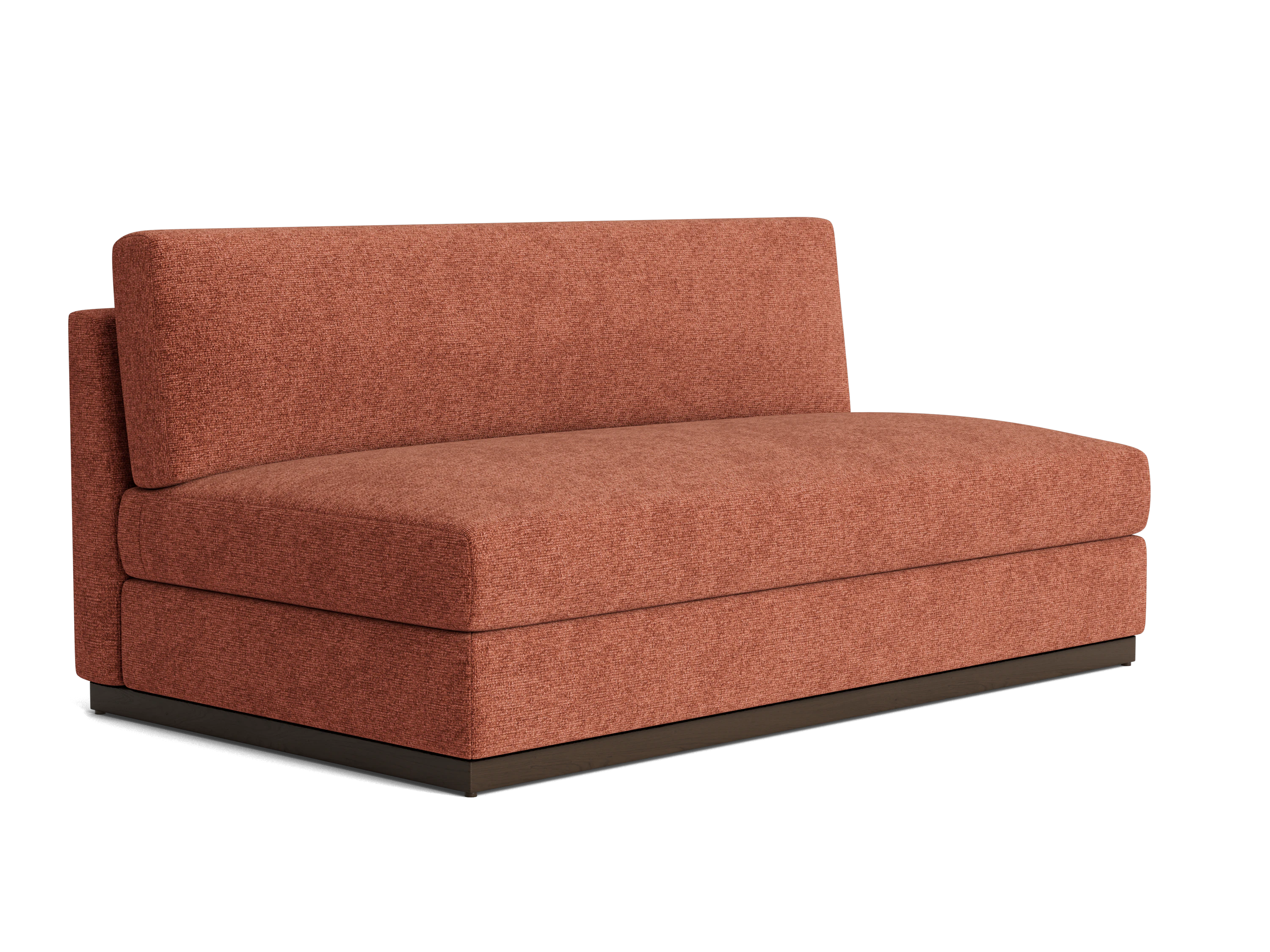 holt armless loveseat bungalow terracotta
