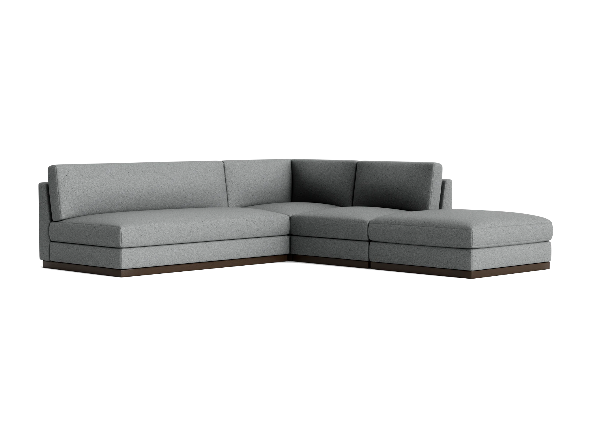 holt modular armless sectional essence ash