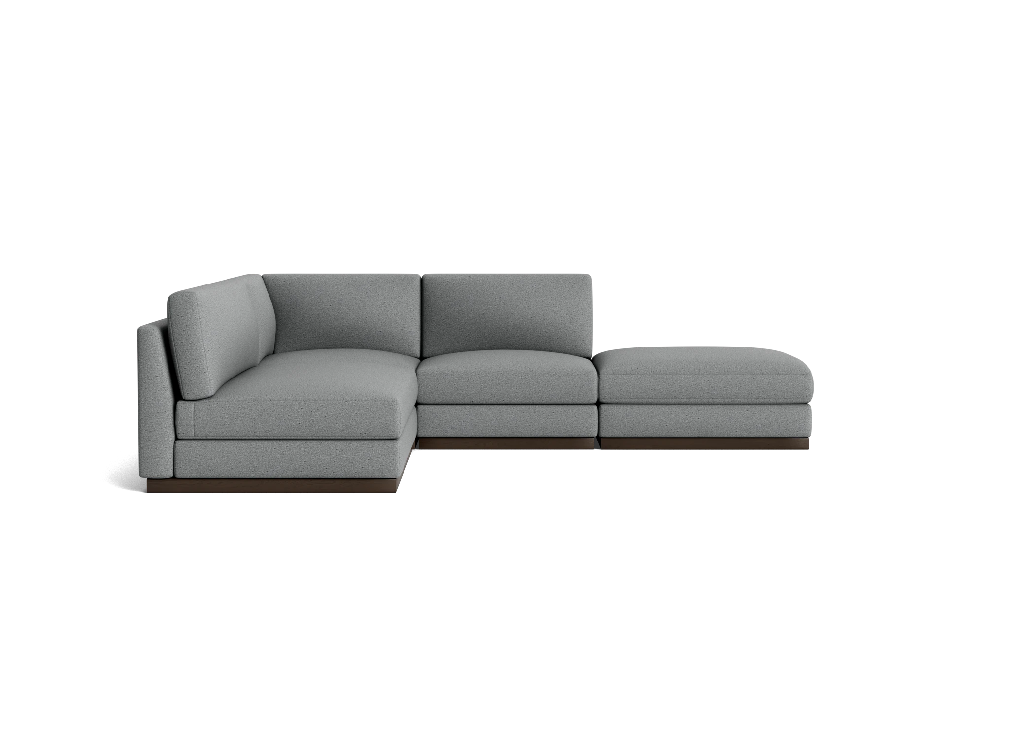 holt modular armless sectional essence ash