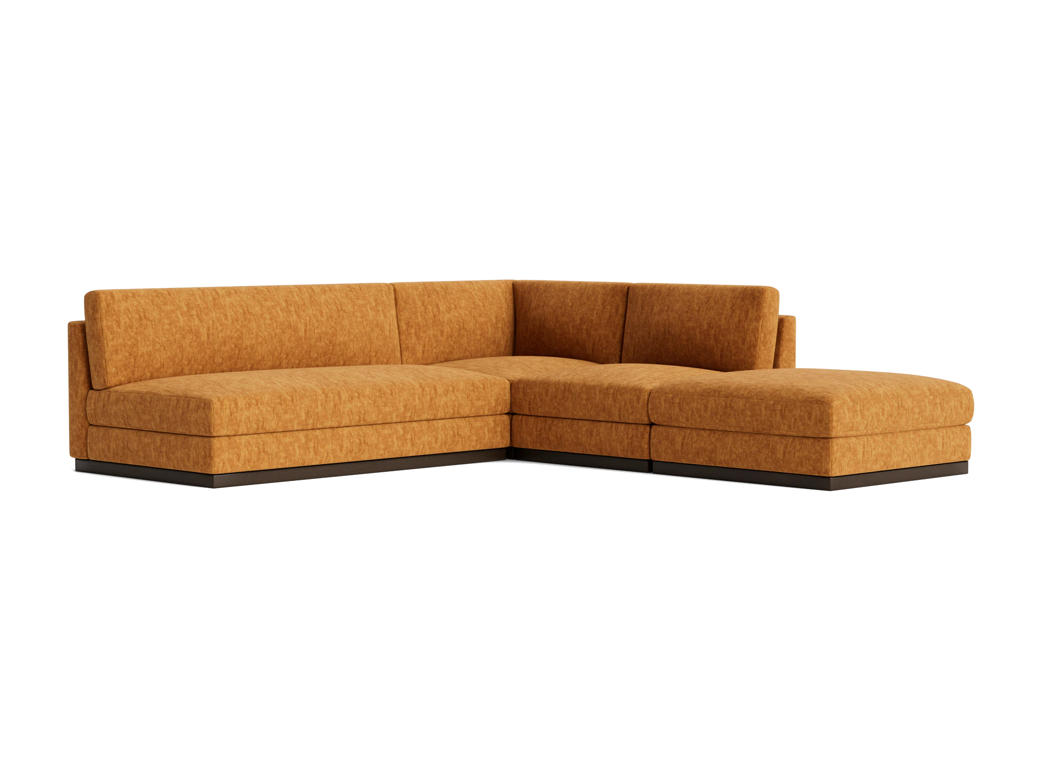 holt modular armless sectional crave ginger tea