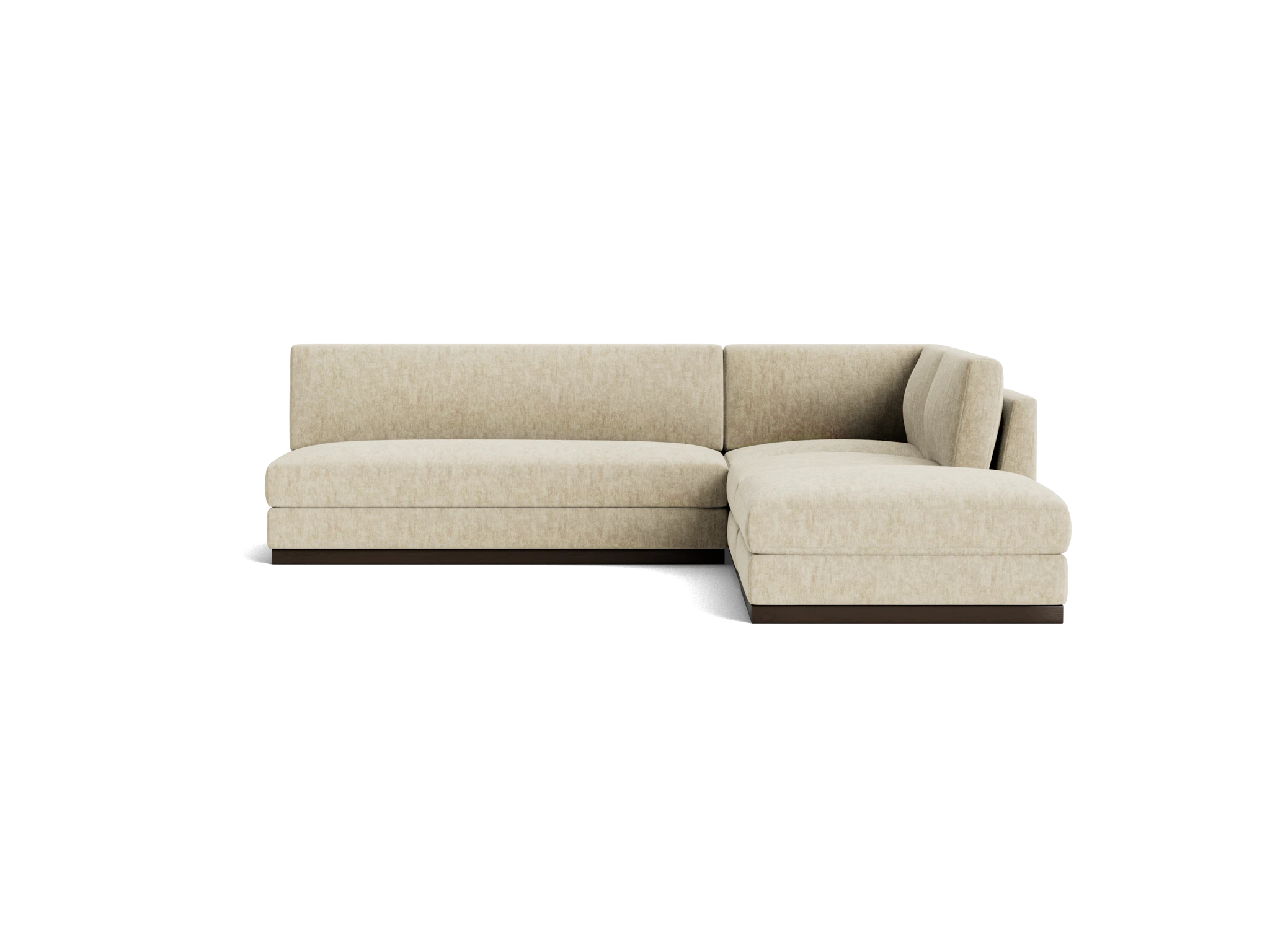 holt modular armless sectional crave irish cream