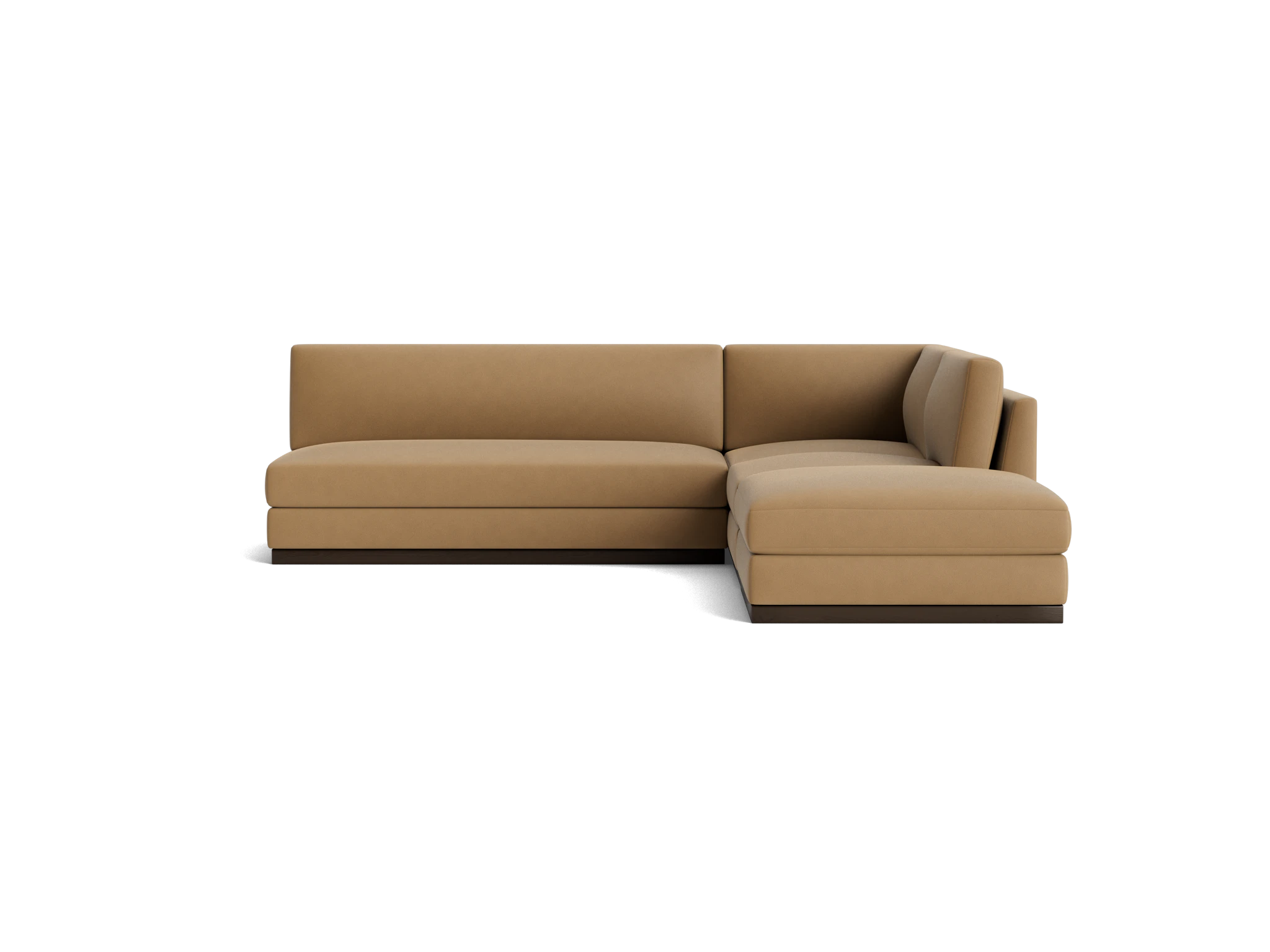 holt modular armless sectional washed california biscuit